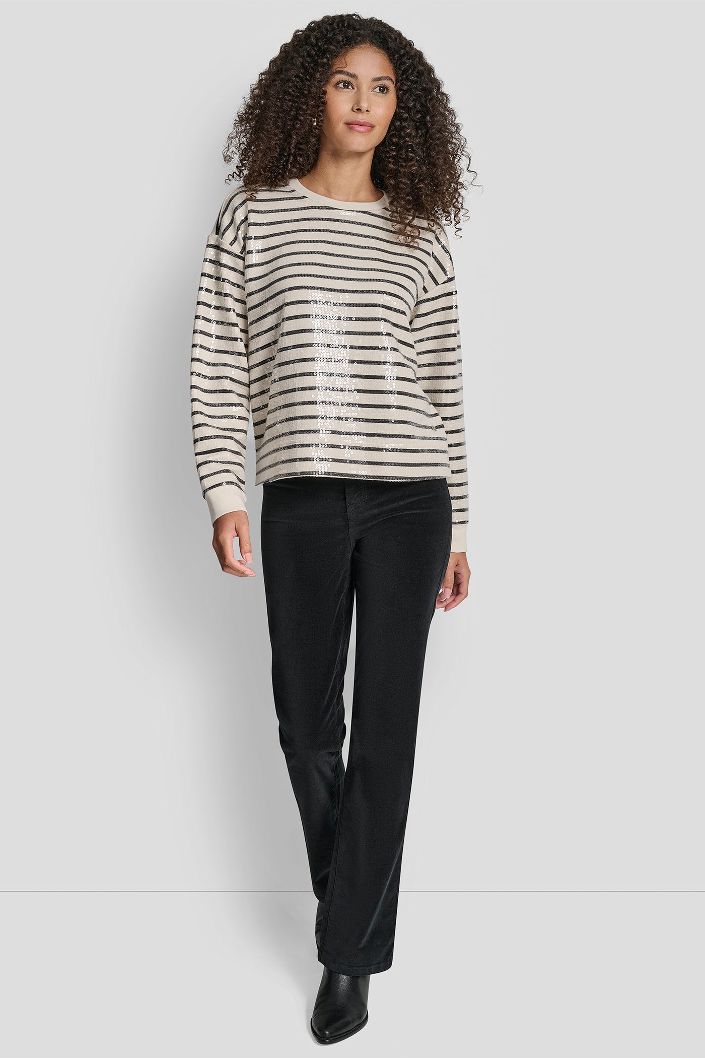 SEQUINS LONG SLEEVE SWEATSHIRT VIEW 5 | DKNY Promo