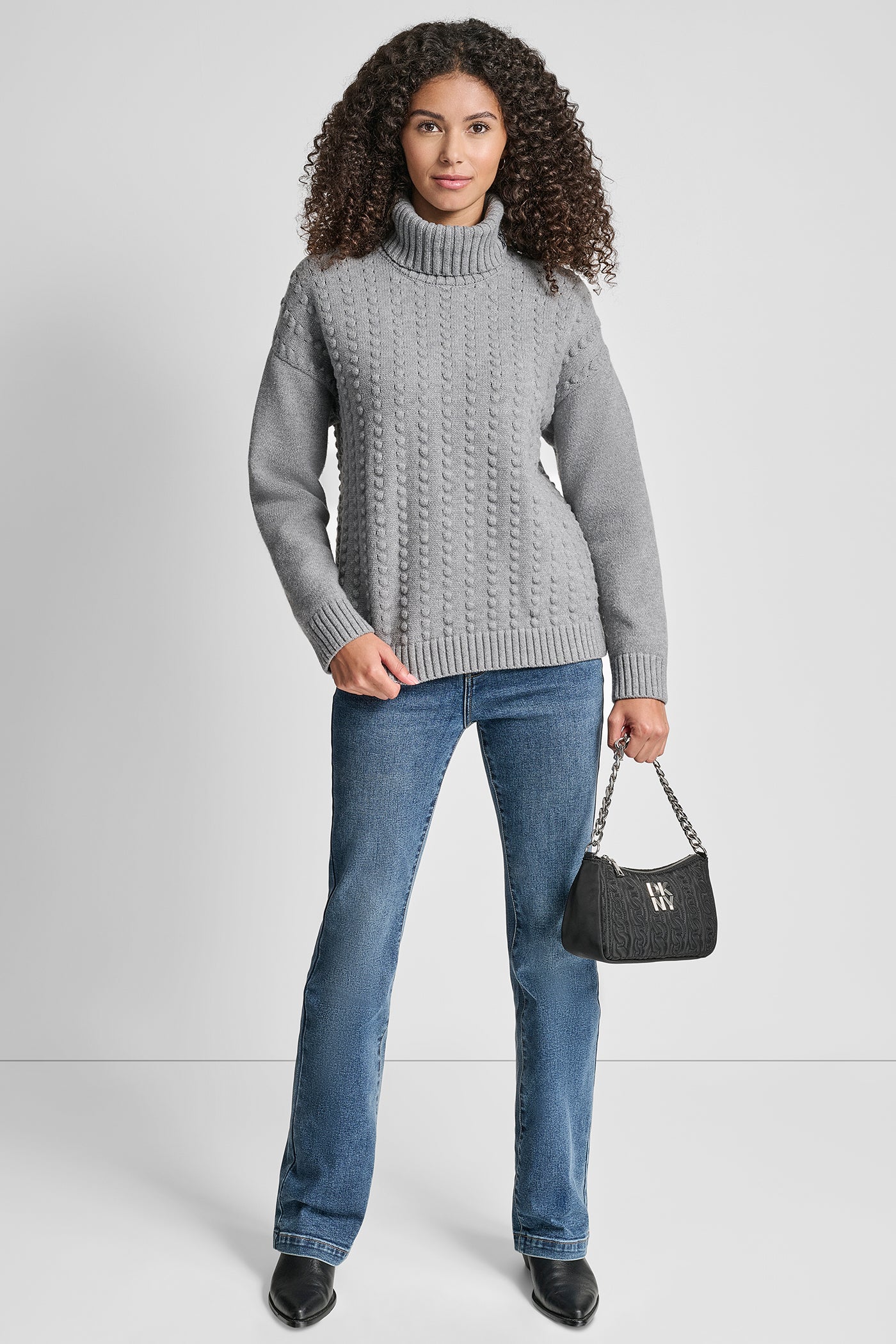 TURTLE NECK BOBBLE STICH SWEATER VIEW 5 | All Products