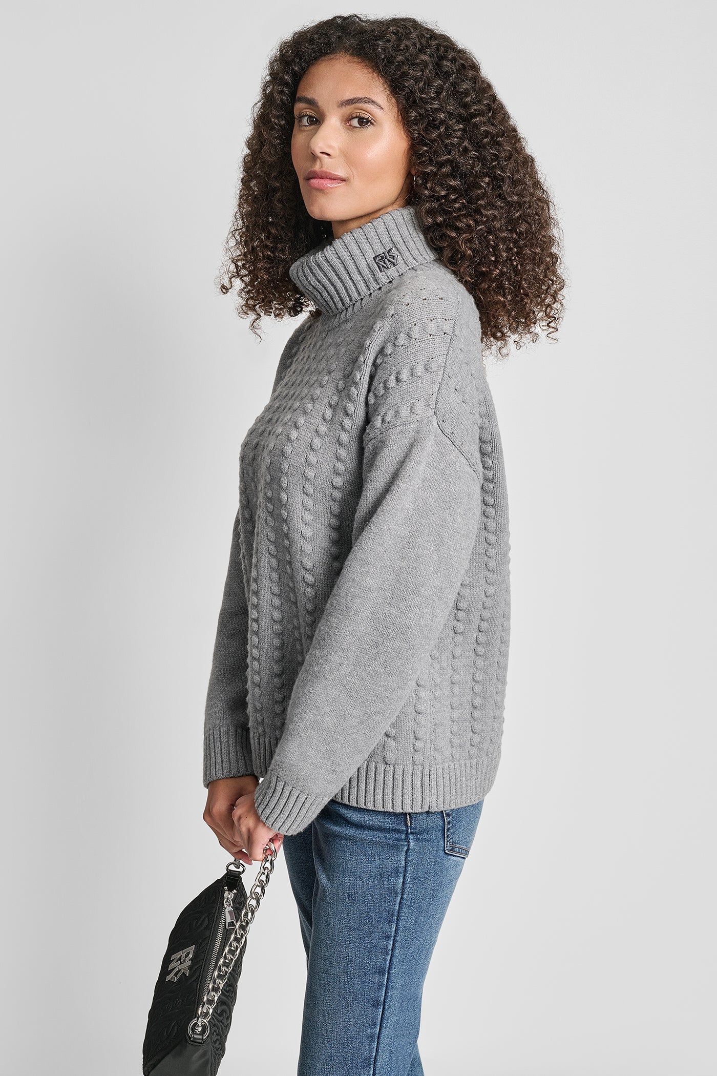 TURTLE NECK BOBBLE STICH SWEATER VIEW 3 | All Products