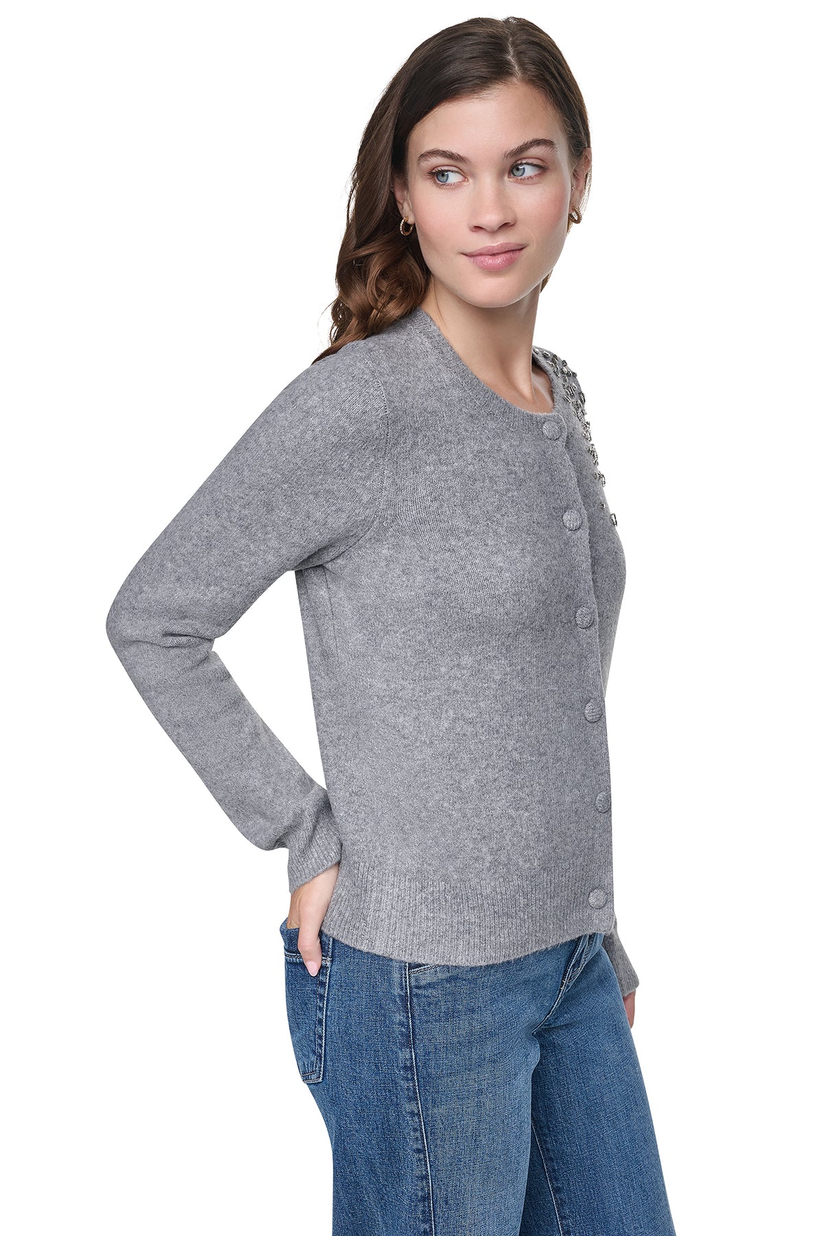RHINESTONE FRONT CARDIGAN VIEW 2