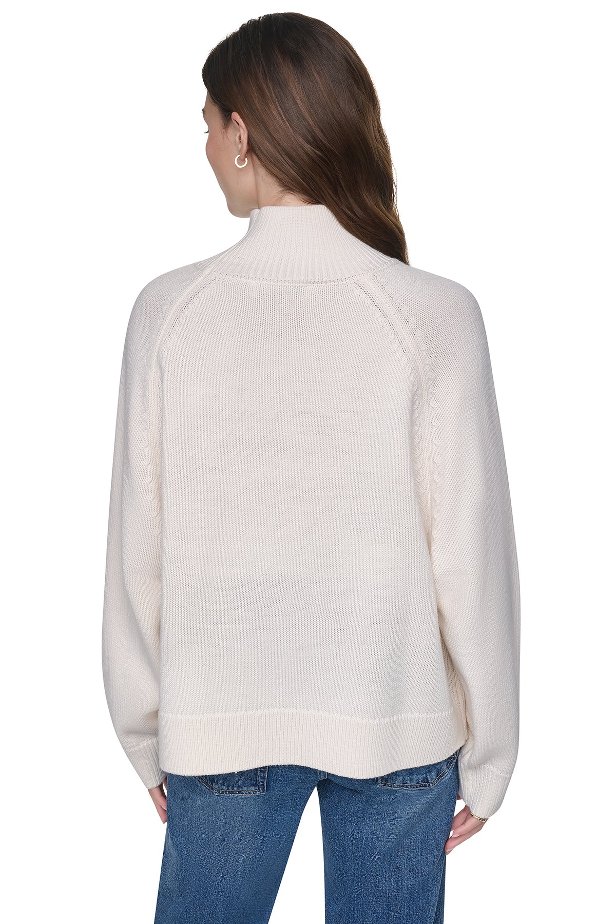 OVERSIZED MOCK NECK LOGO SWEATER VIEW 2