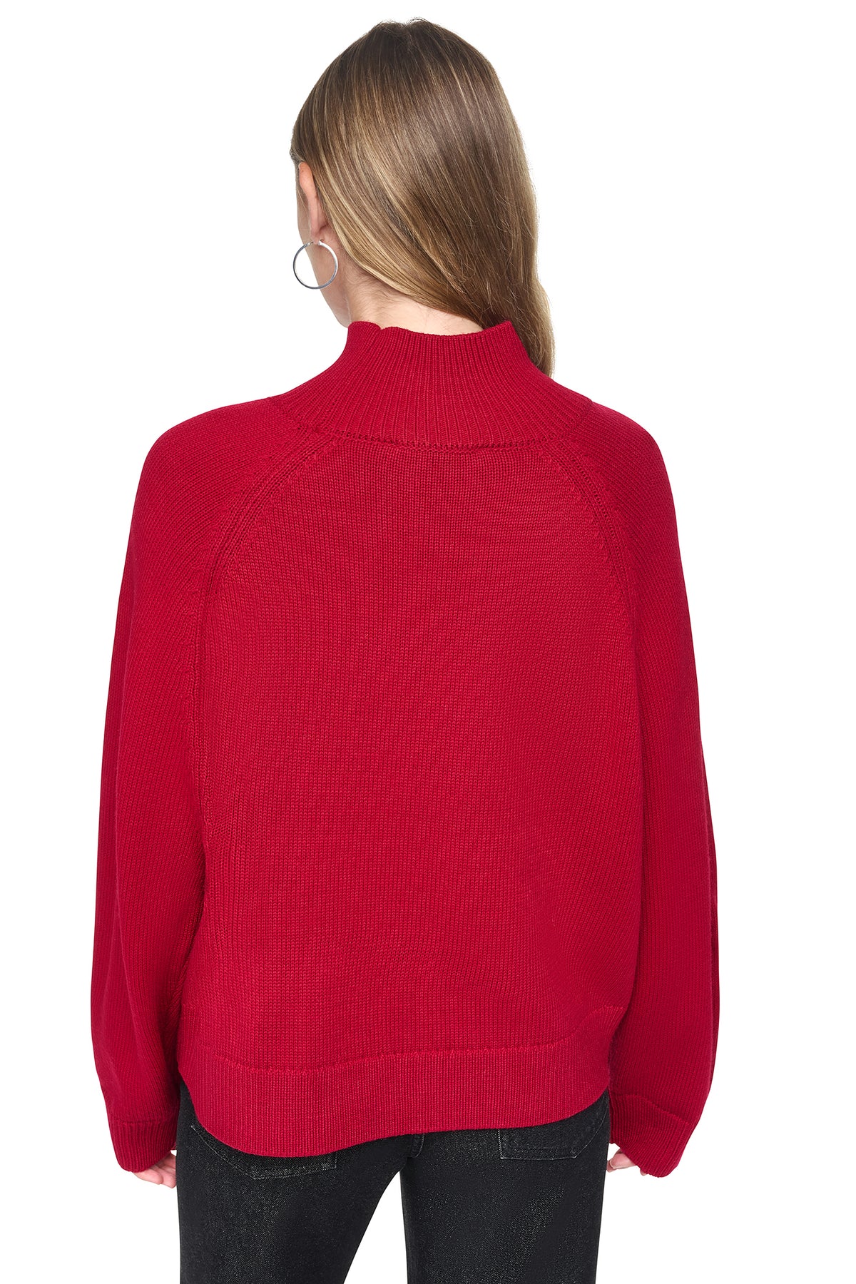 OVERSIZED MOCK NECK LOGO SWEATER VIEW 2