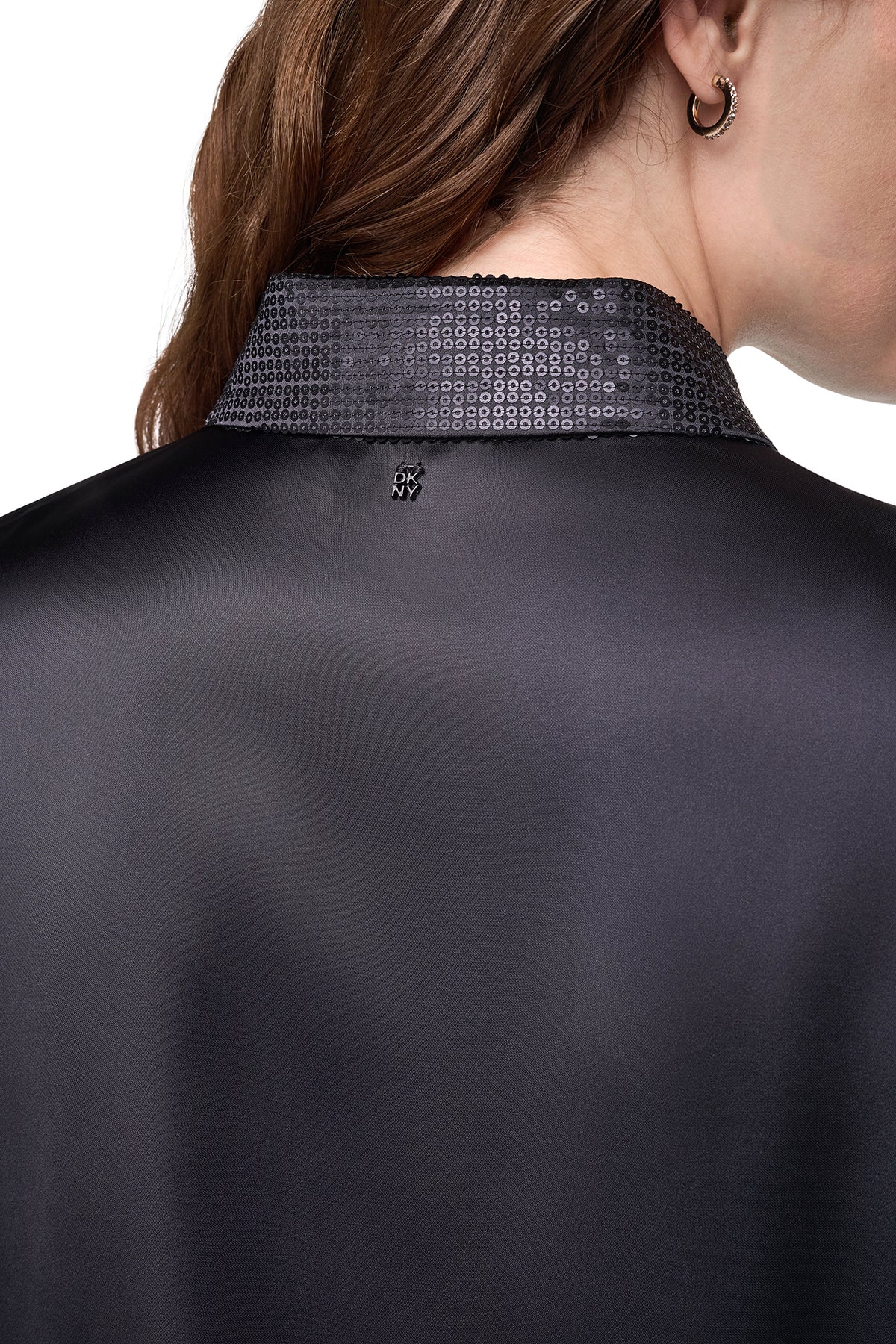 MATTE SATIN PUFF SLEEVE SHIRT VIEW 2