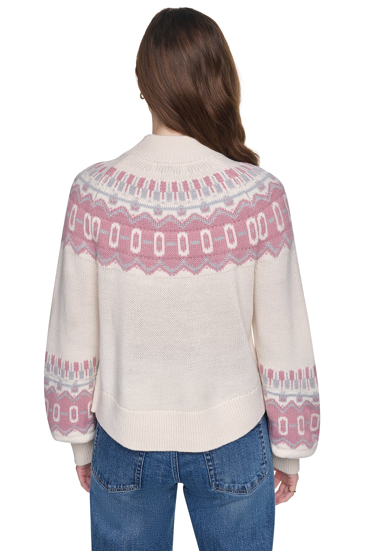 FAIR ISLE MOCK-NECK SWEATER VIEW 2