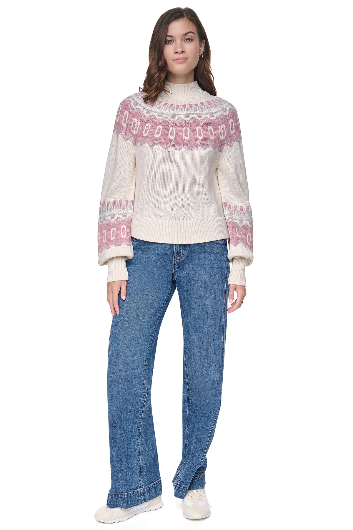 FAIR ISLE MOCK-NECK SWEATER VIEW 2