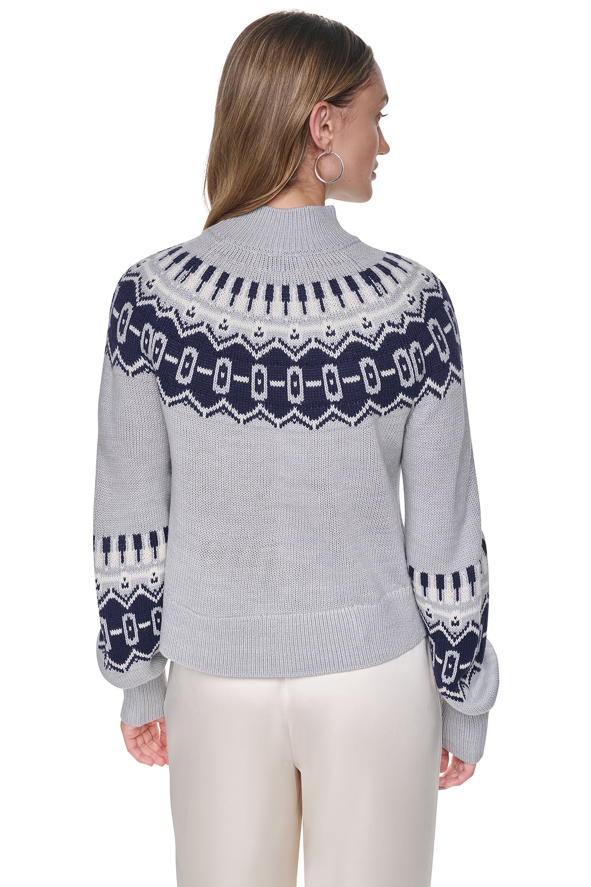 FAIR ISLE MOCK-NECK SWEATER VIEW 2