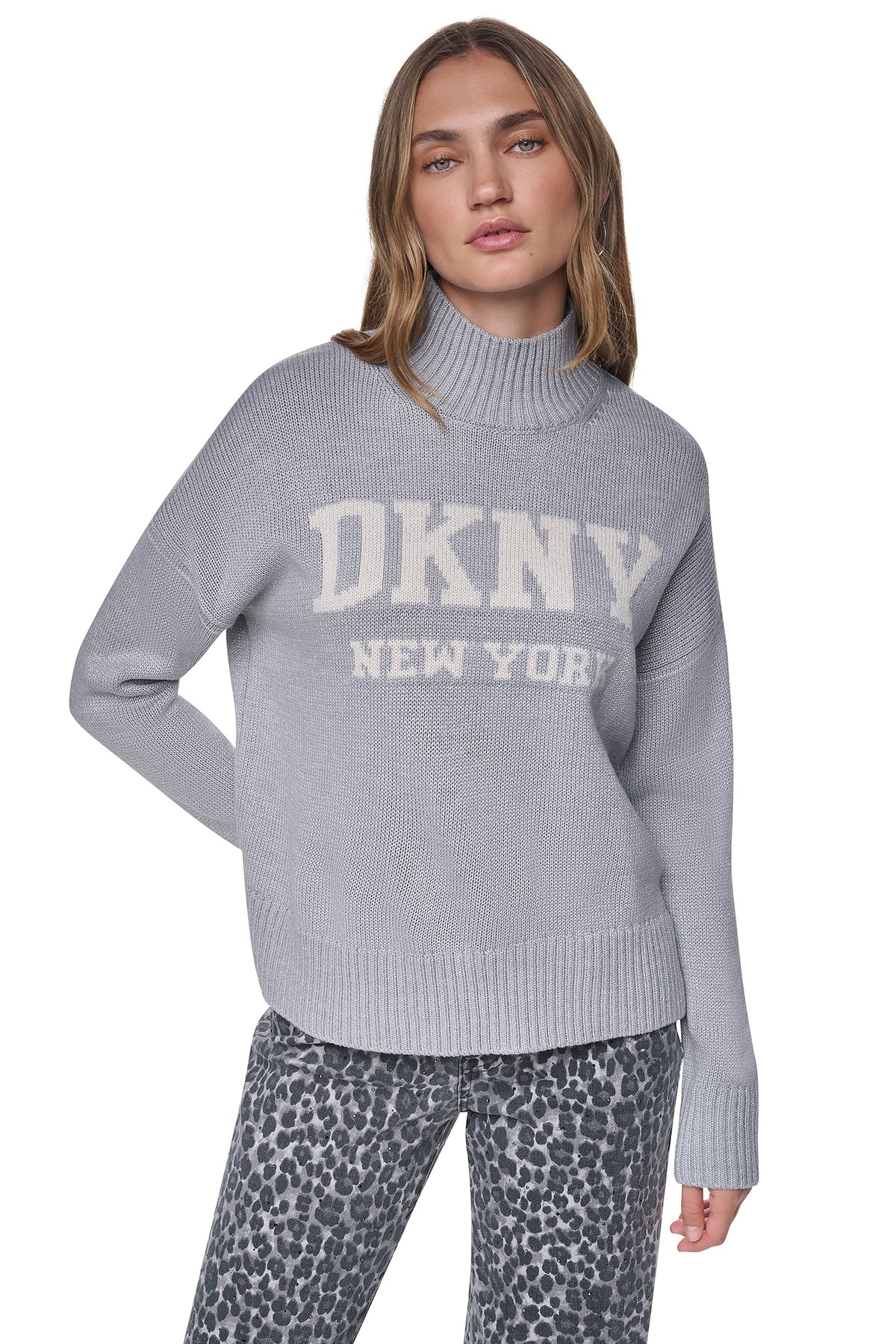 METALLIC LOGO TURTLENECK SWEATER View 1 | Clothing