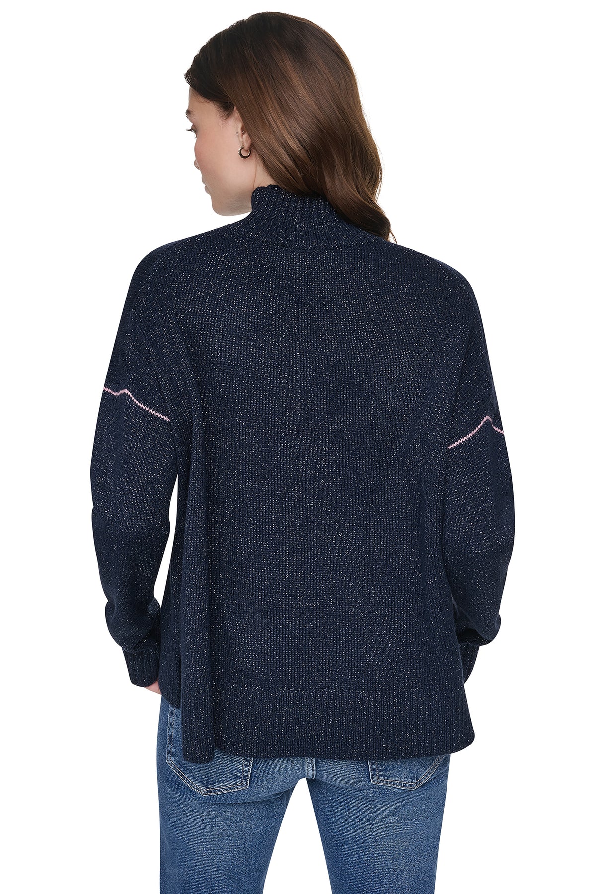 LOGO TURTLENECK HIGH LOW SWEATER VIEW 2