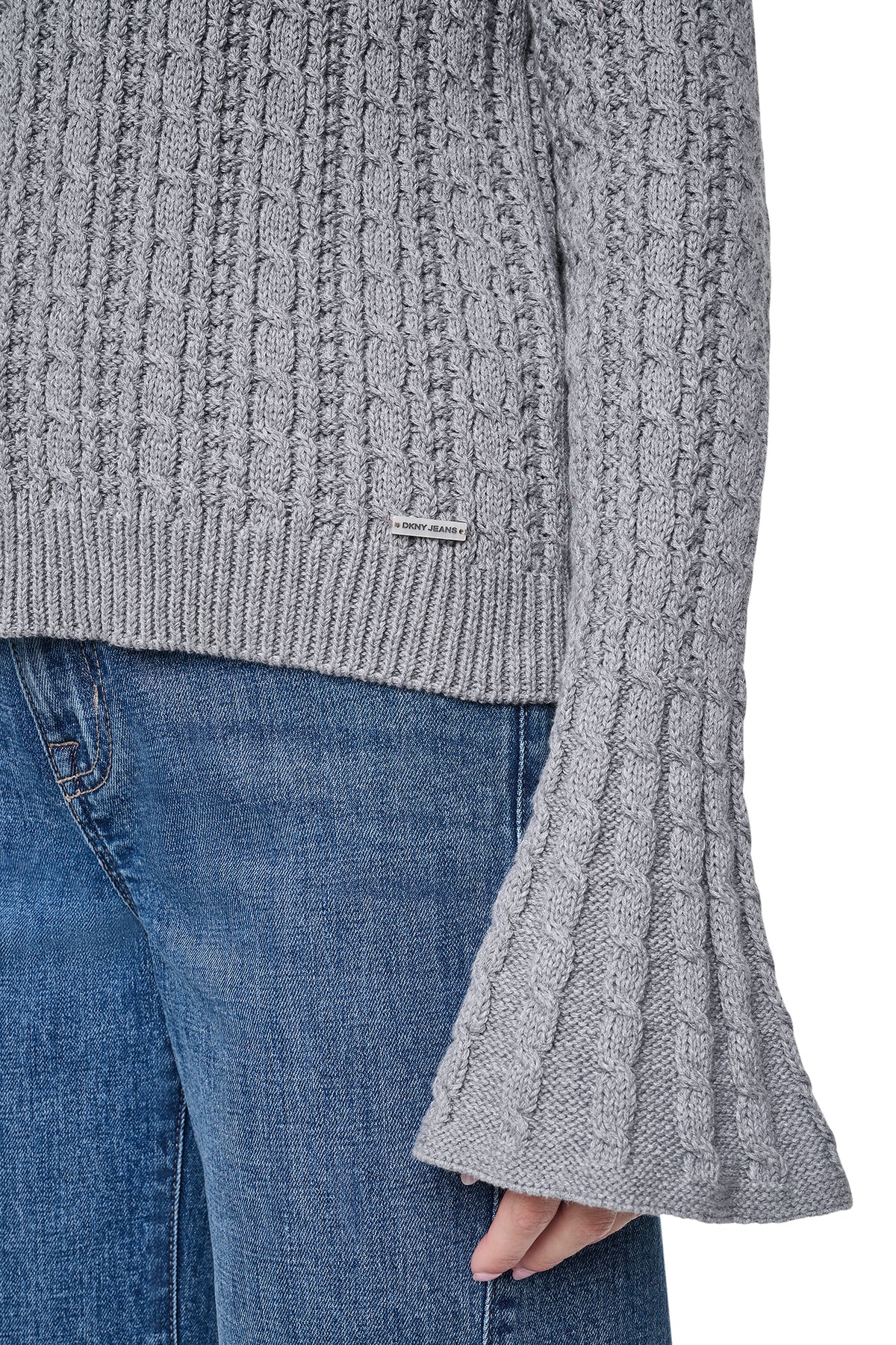 BELL CUFF CABLE SWEATER VIEW 2