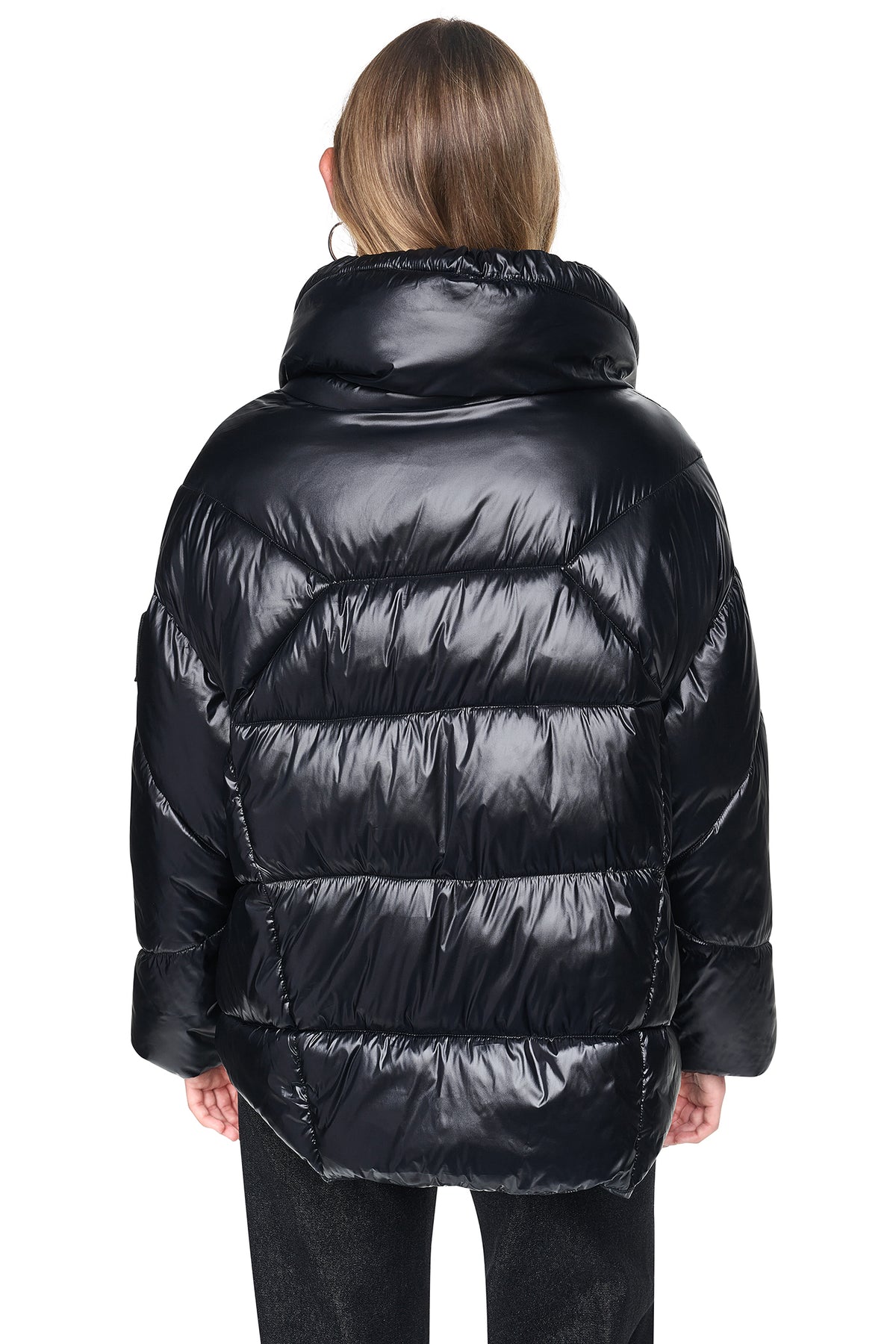 QUILTED MOCK NECK PUFFER JACKET VIEW 2