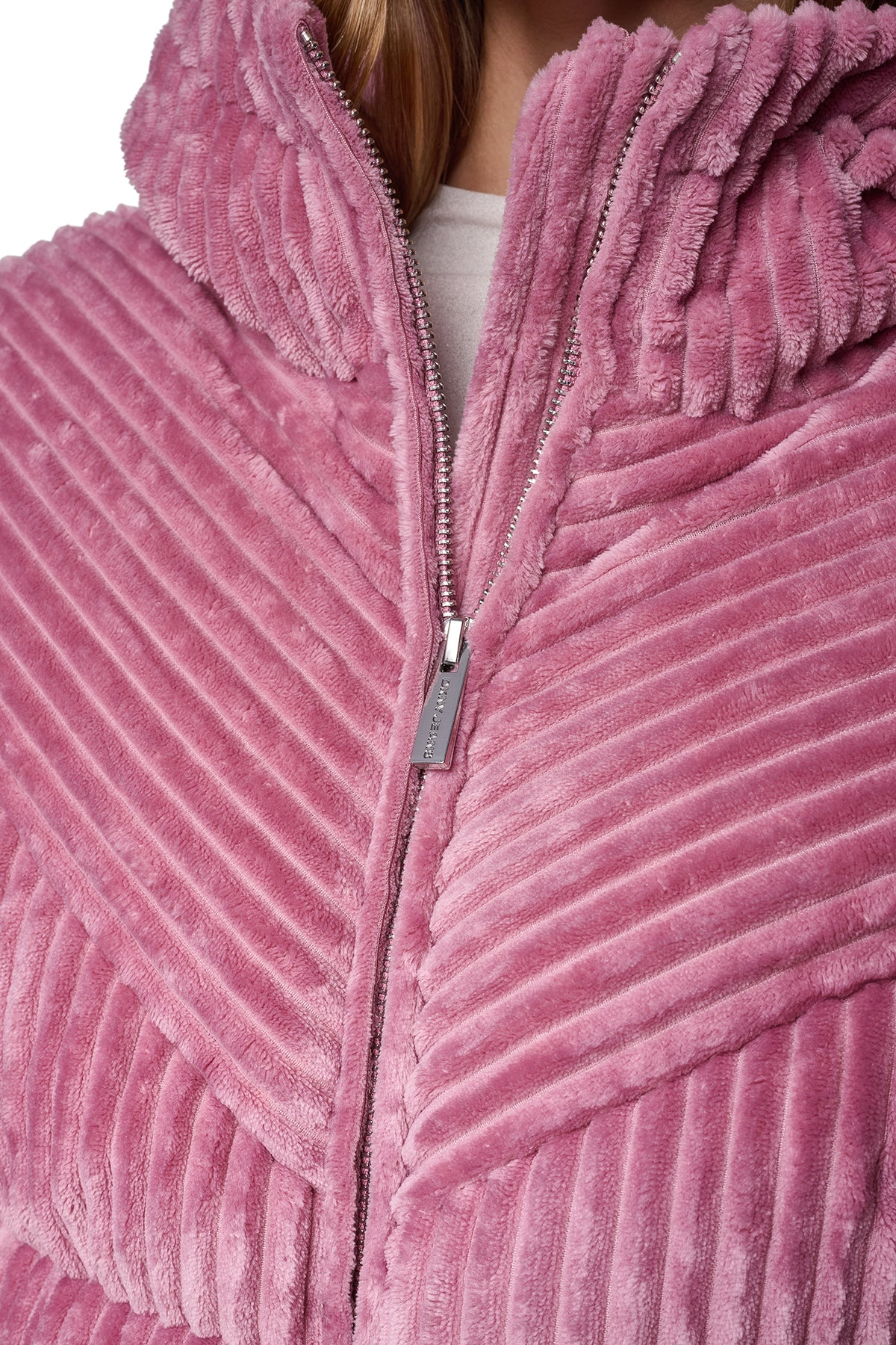 HOODED CORDUROY PUFFER JACKET VIEW 2