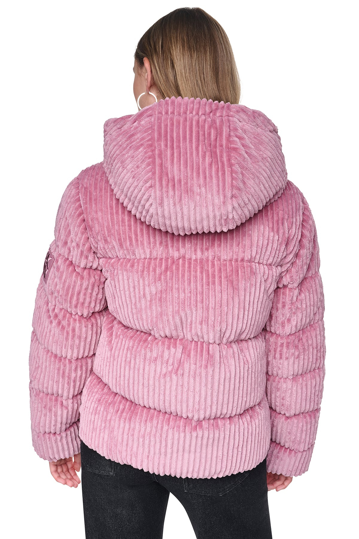 HOODED CORDUROY PUFFER JACKET VIEW 2