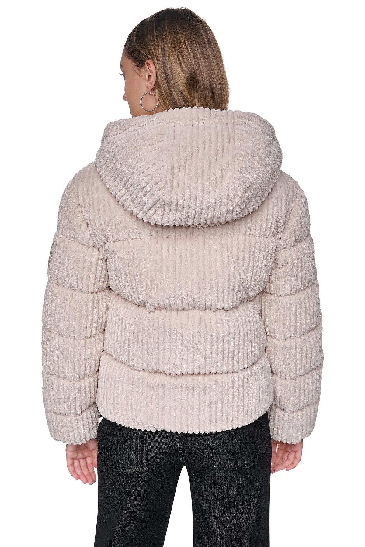 HOODED CORDUROY PUFFER JACKET VIEW 2