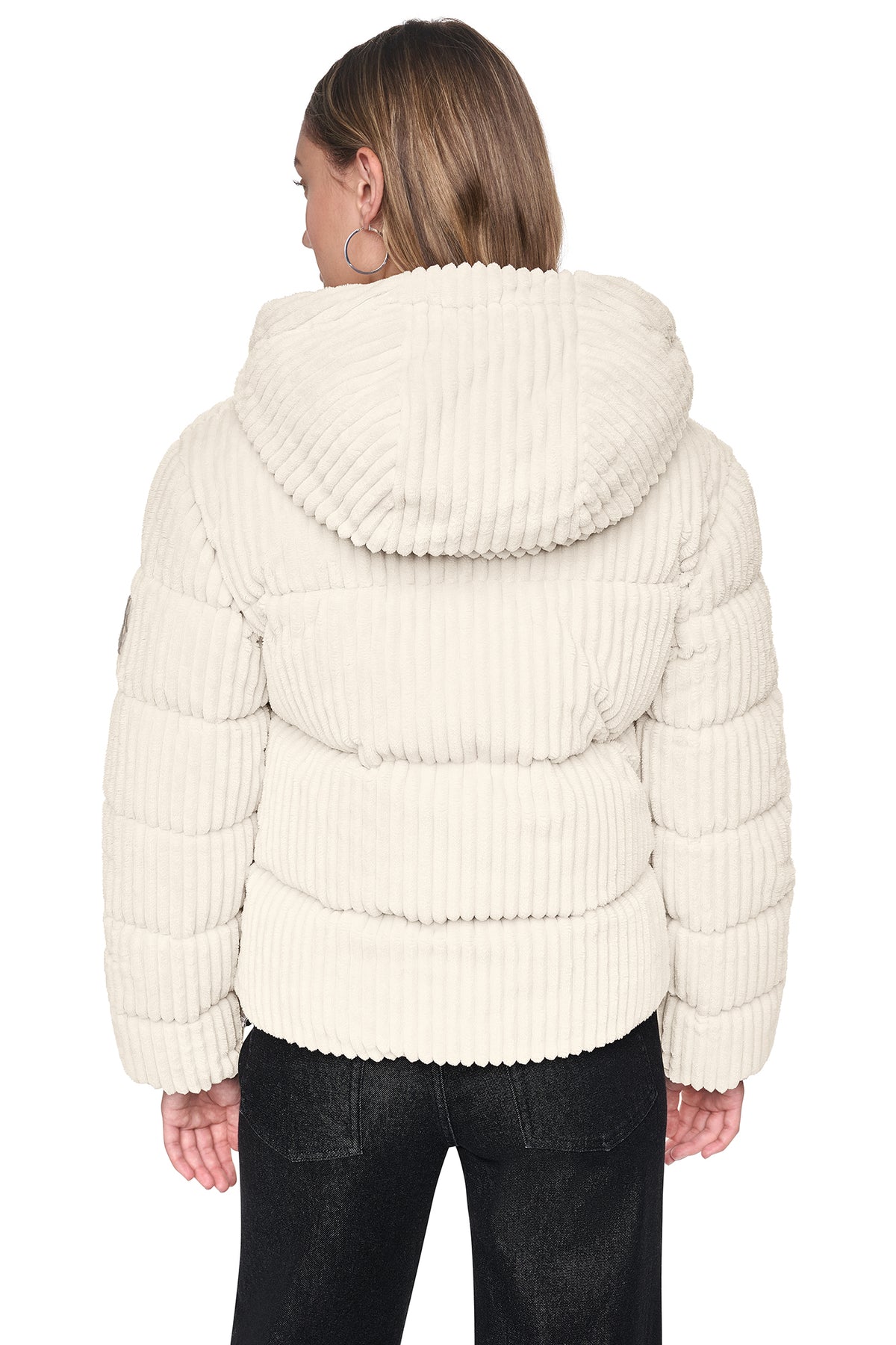HOODED CORDUROY PUFFER JACKET VIEW 2
