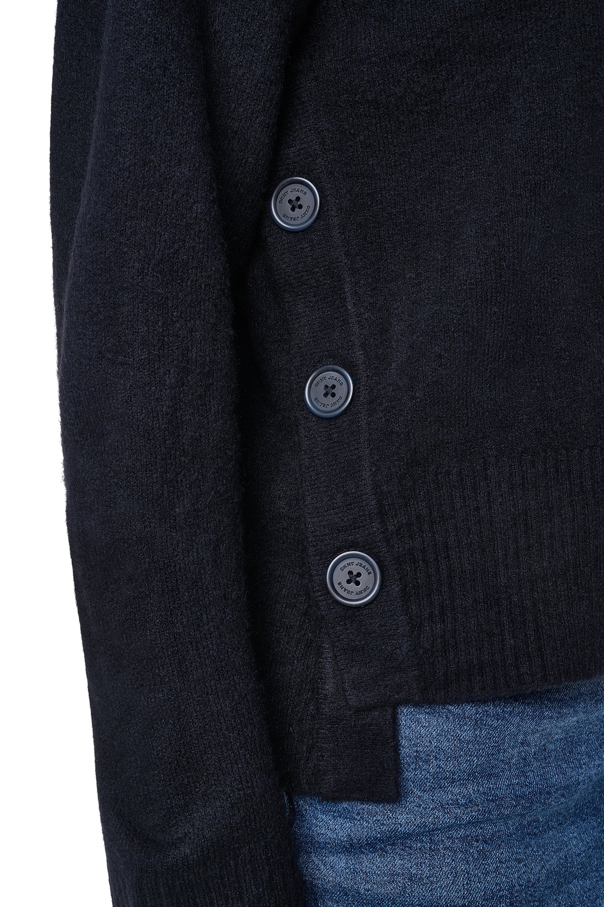 BUTTON DETAIL V-NECK SWEATER VIEW 2