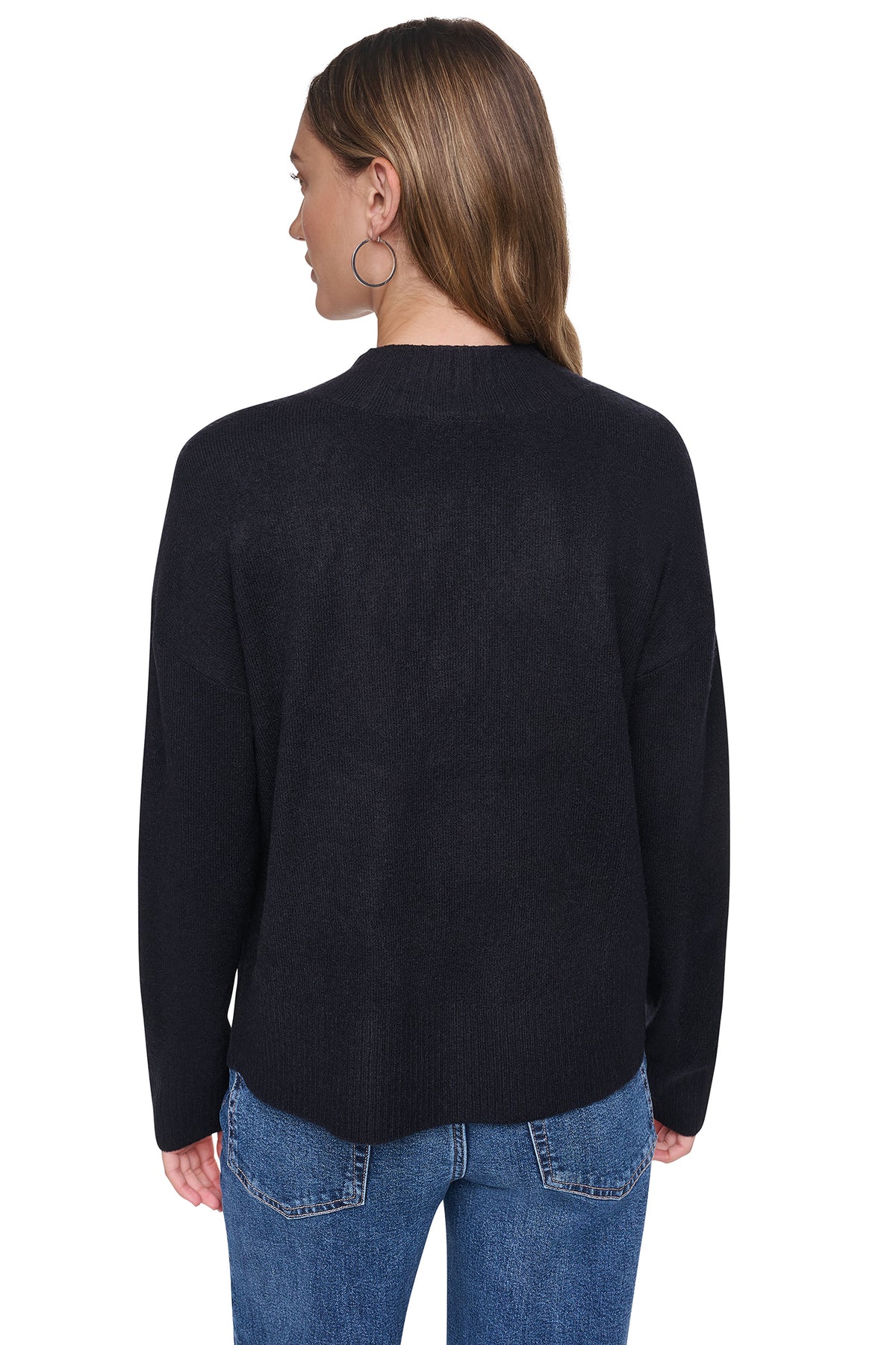 BUTTON DETAIL V-NECK SWEATER VIEW 2