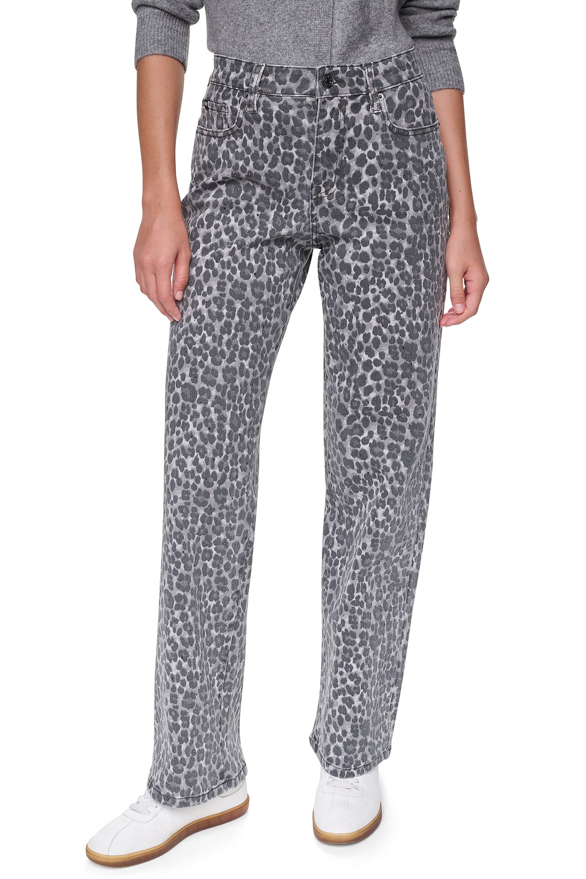 MID-RISE RHINESTUD RELAXED STRAIGHT JEAN VIEW 2