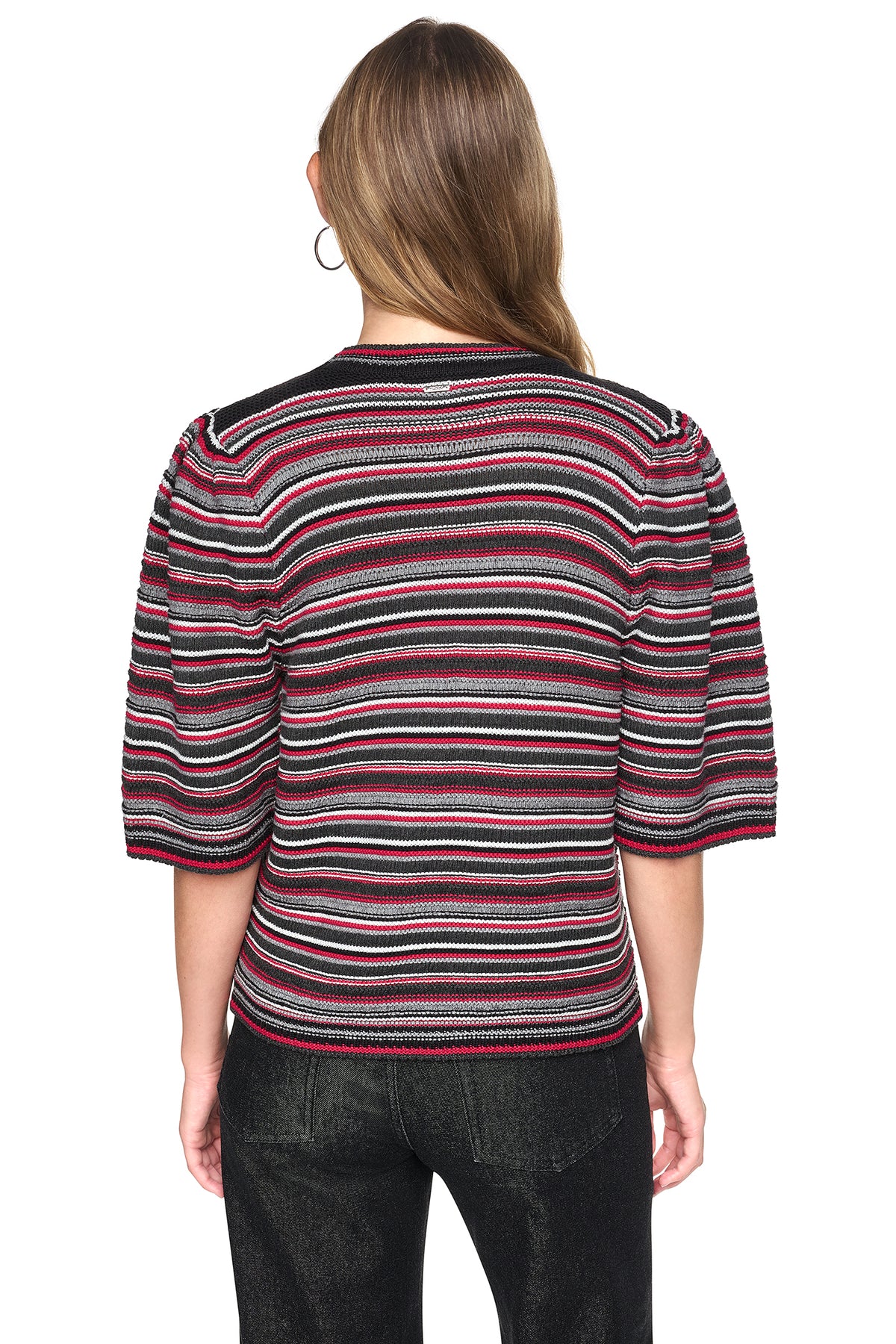 STRIPED RUGBY CREW NECK SWEATER VIEW 2