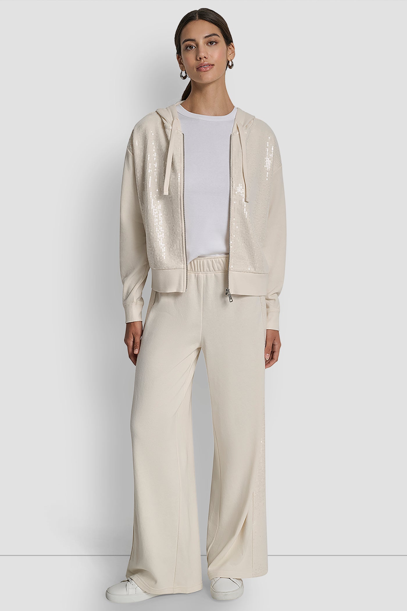 SEQUIN ZIP FRONT HOODIE VIEW 6 | New Arrivals