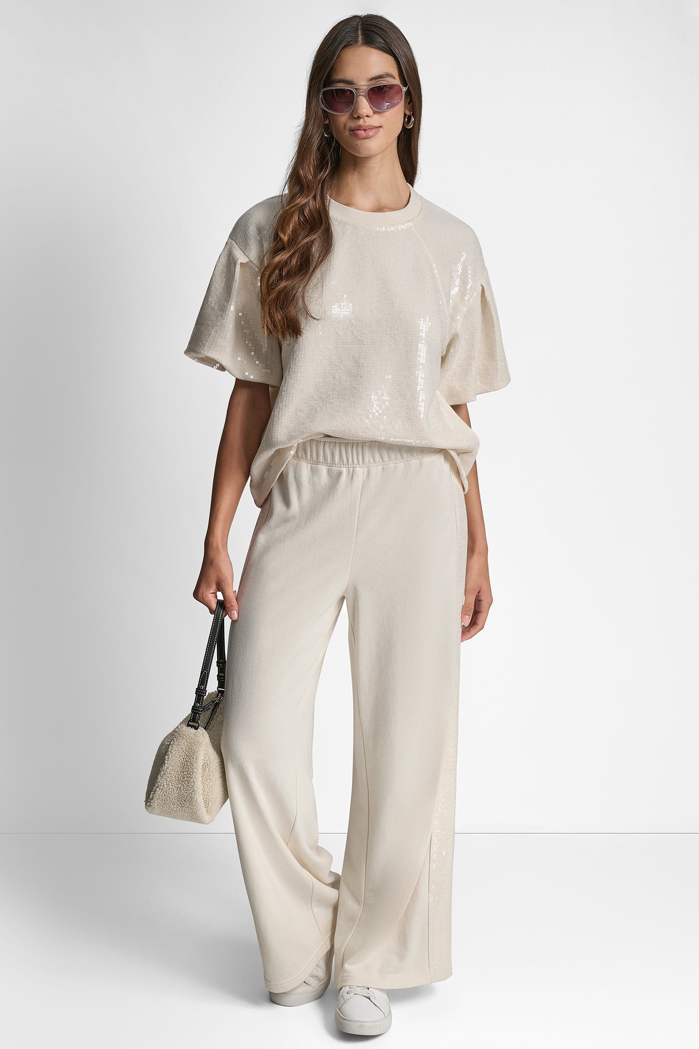 SEQUIN PUFF SLEEVE SWEATER VIEW 6 | WOMEN'S SWEATERS & TOPS