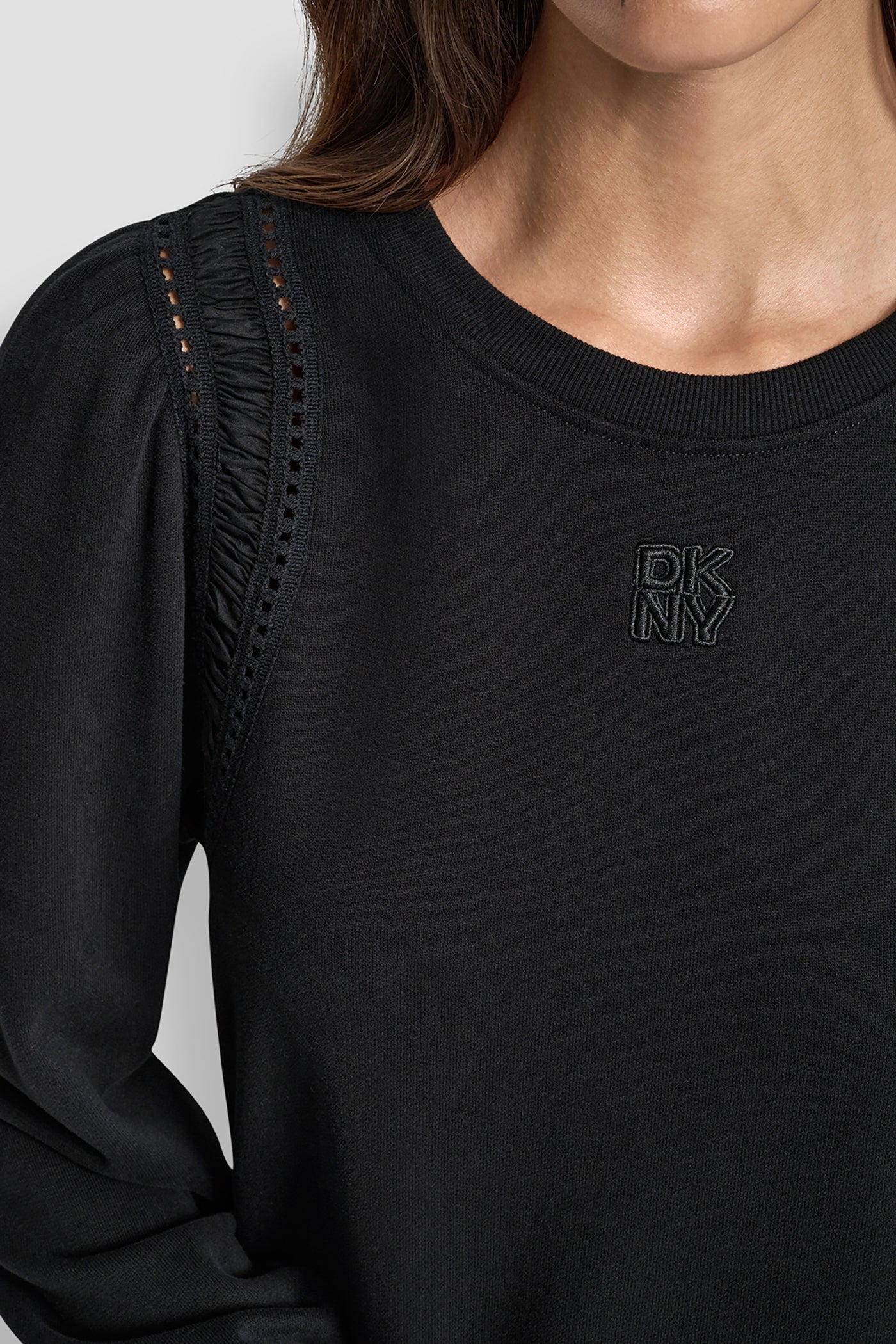 LACE DETAIL PUFF SLEEVE SWEATSHIRT VIEW 5 | Clothing