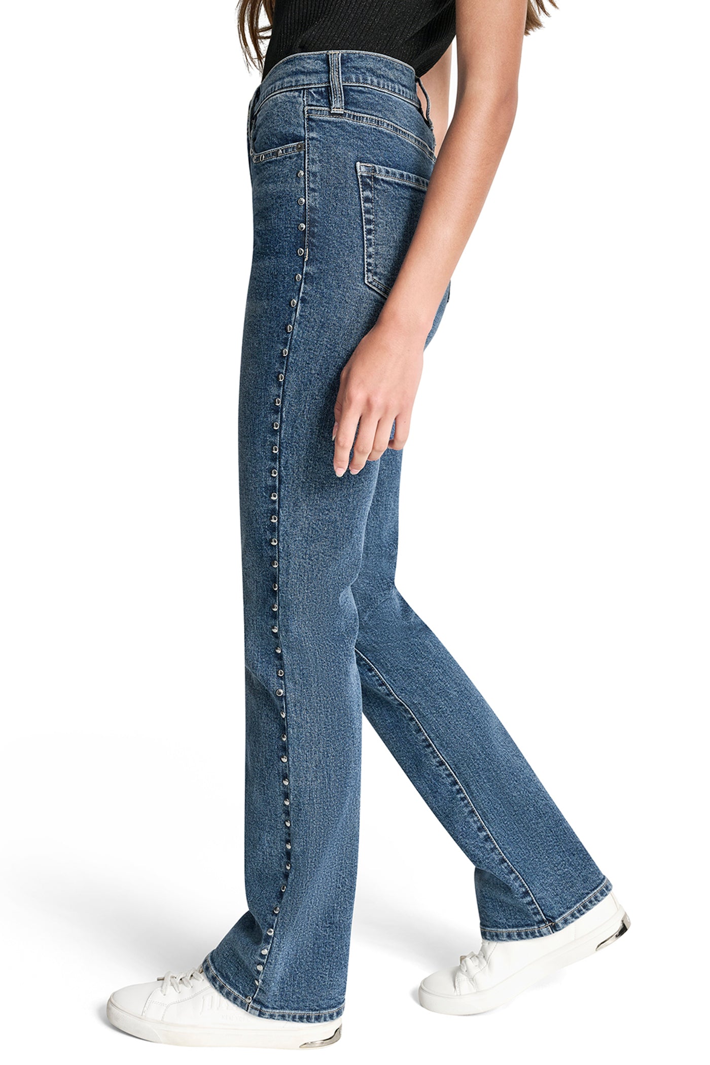 HIGH-RISE STUDDED BOOTCUT JEAN VIEW 2