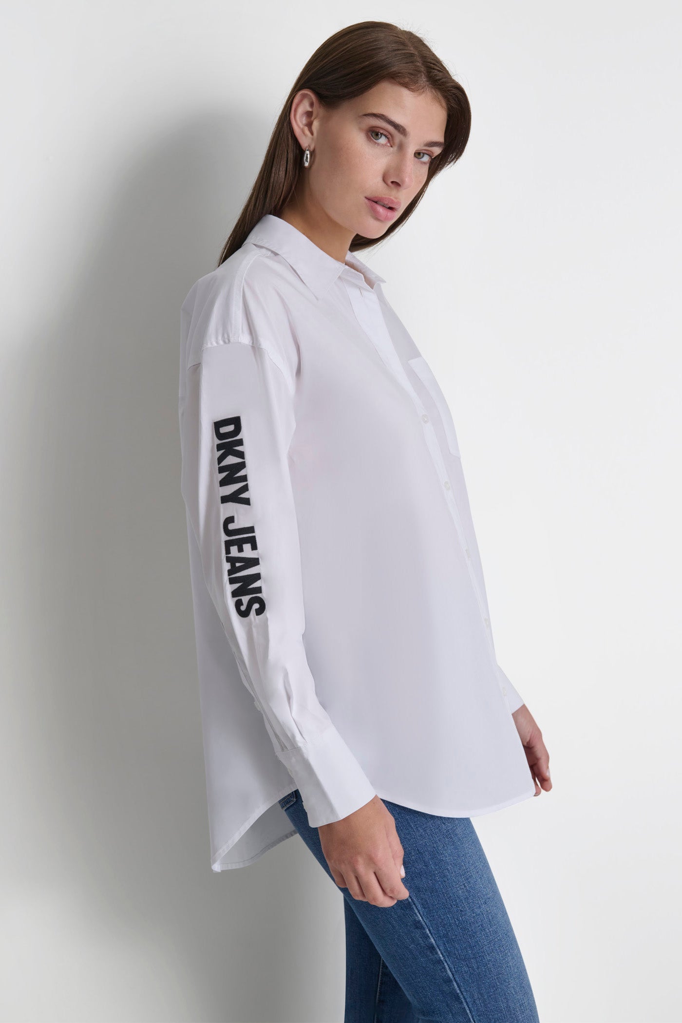 POPLIN BUTTON DOWN VIEW 3 | Not Clearance or Preorder