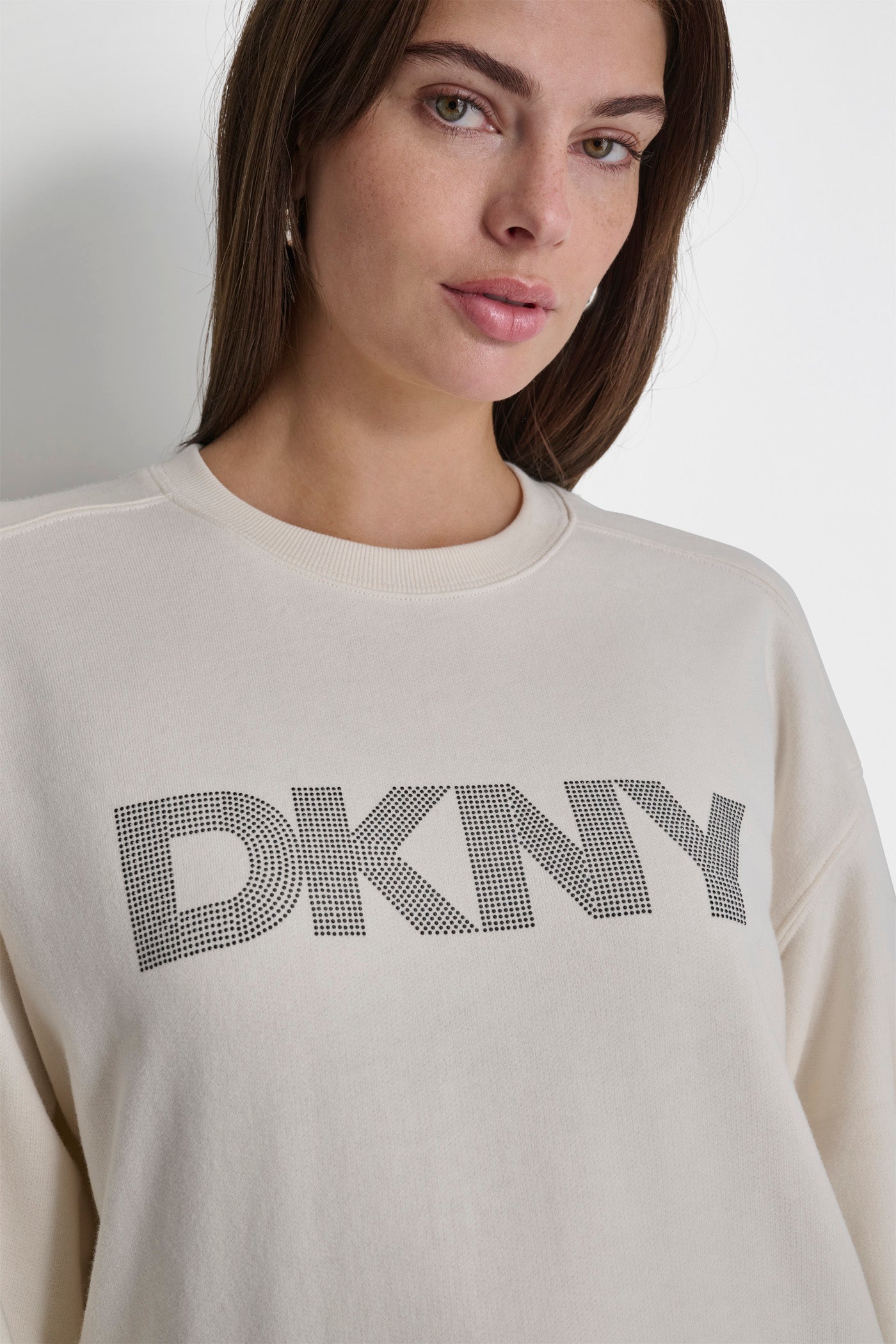 STUDDED DKNY SWEATSHIRT VIEW 3 | Tees & Tanks