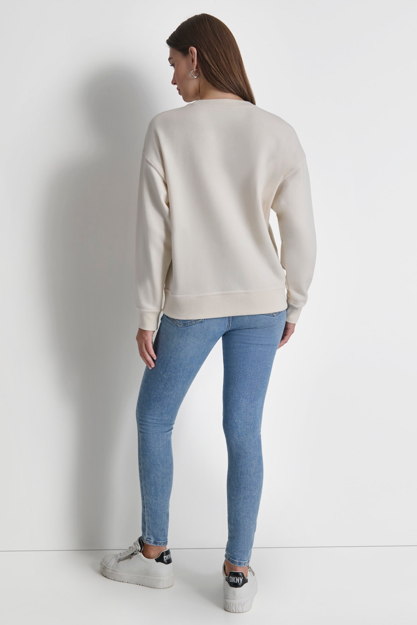 CORTADO STUDDED DKNY SWEATSHIRT, BACK VIEW | Tees & Tanks