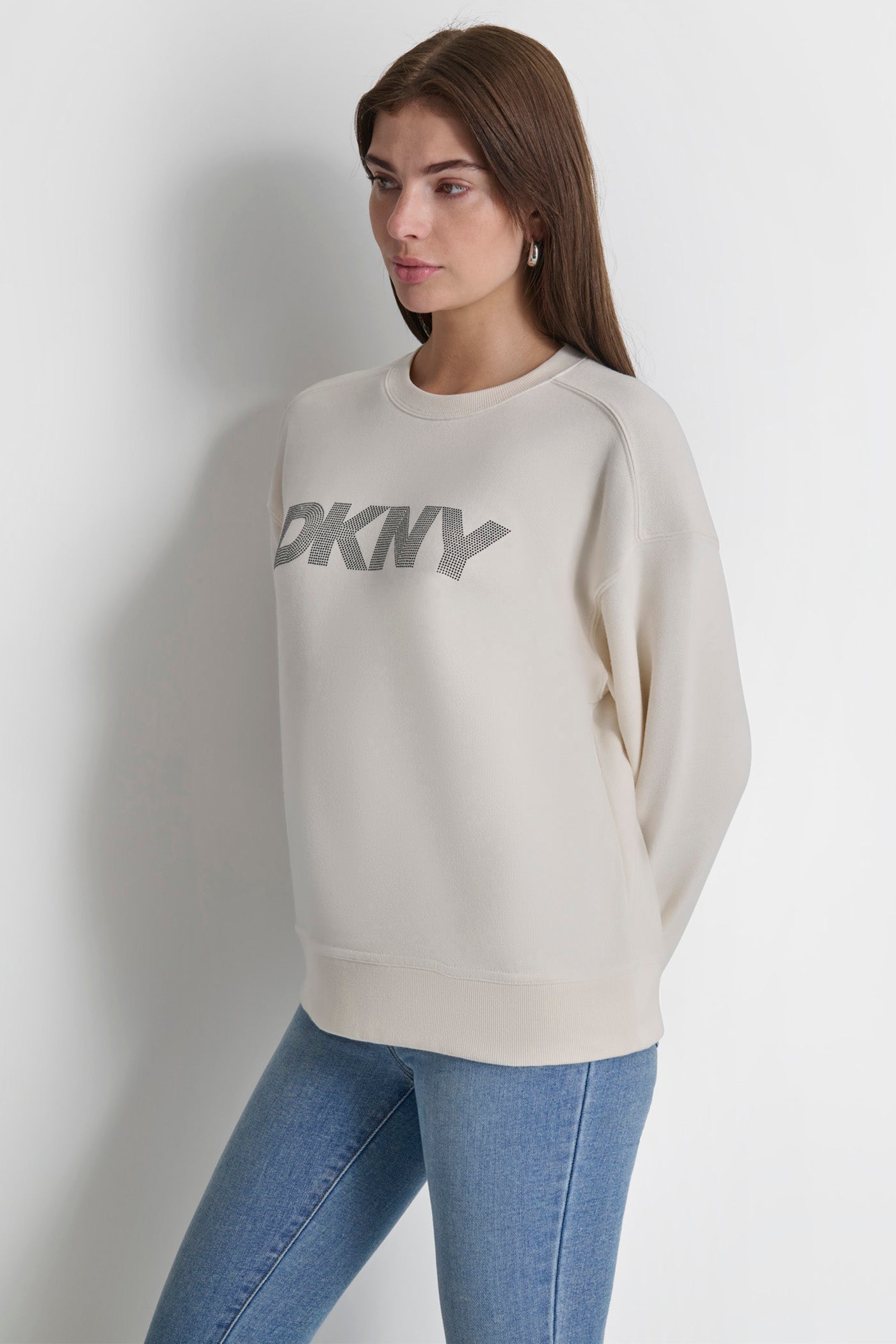 STUDDED DKNY SWEATSHIRT VIEW 5 | Tees & Tanks