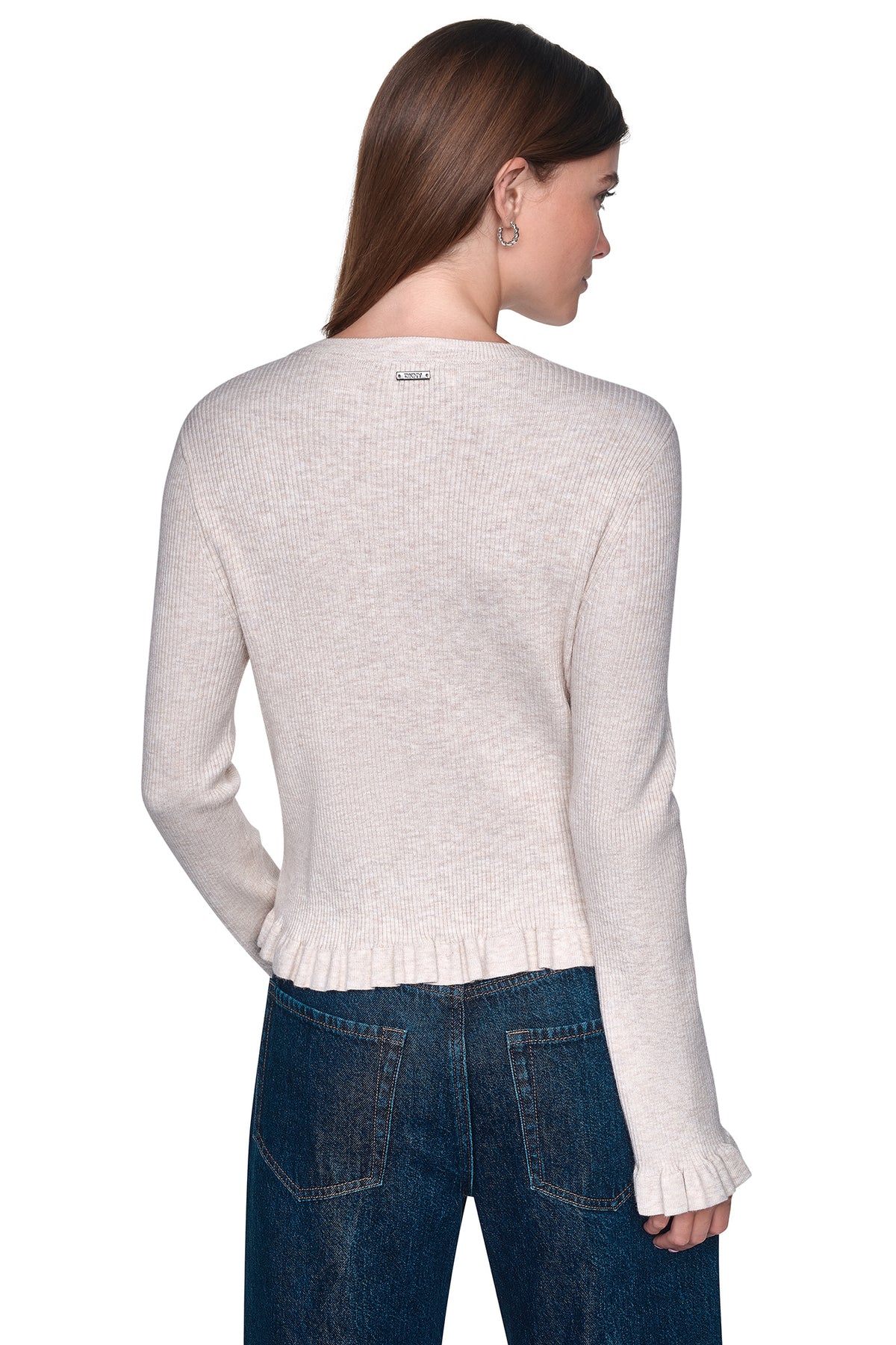 RUFFLE HEM CARDIGAN VIEW 2