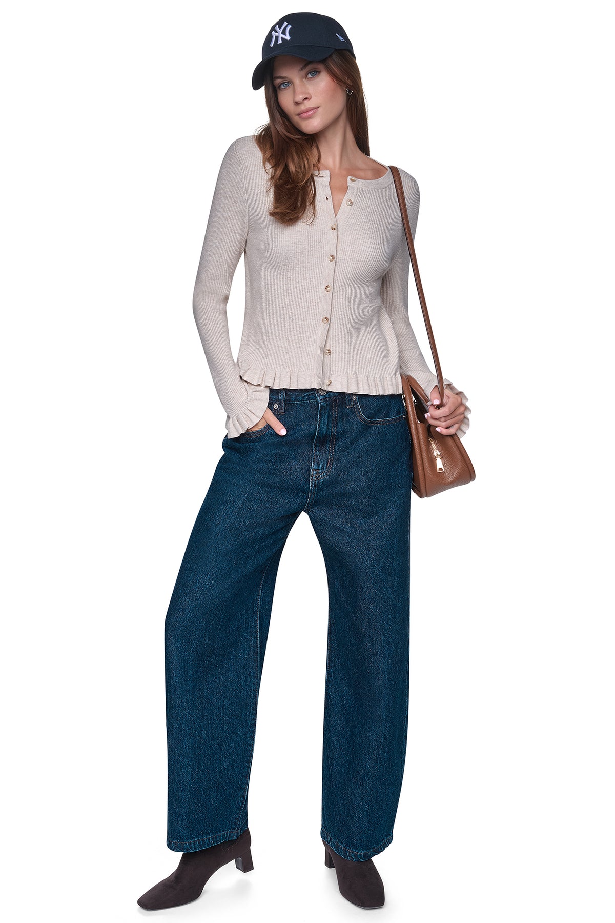 RUFFLE HEM CARDIGAN VIEW 2