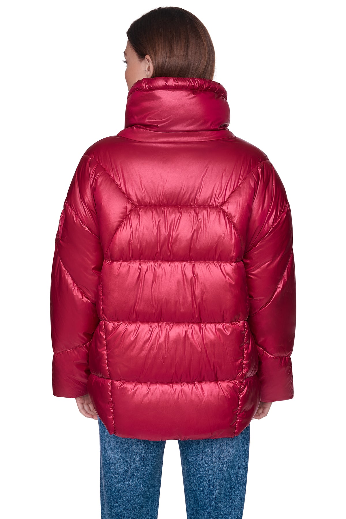 QUILTED MOCK NECK PUFFER JACKET VIEW 2