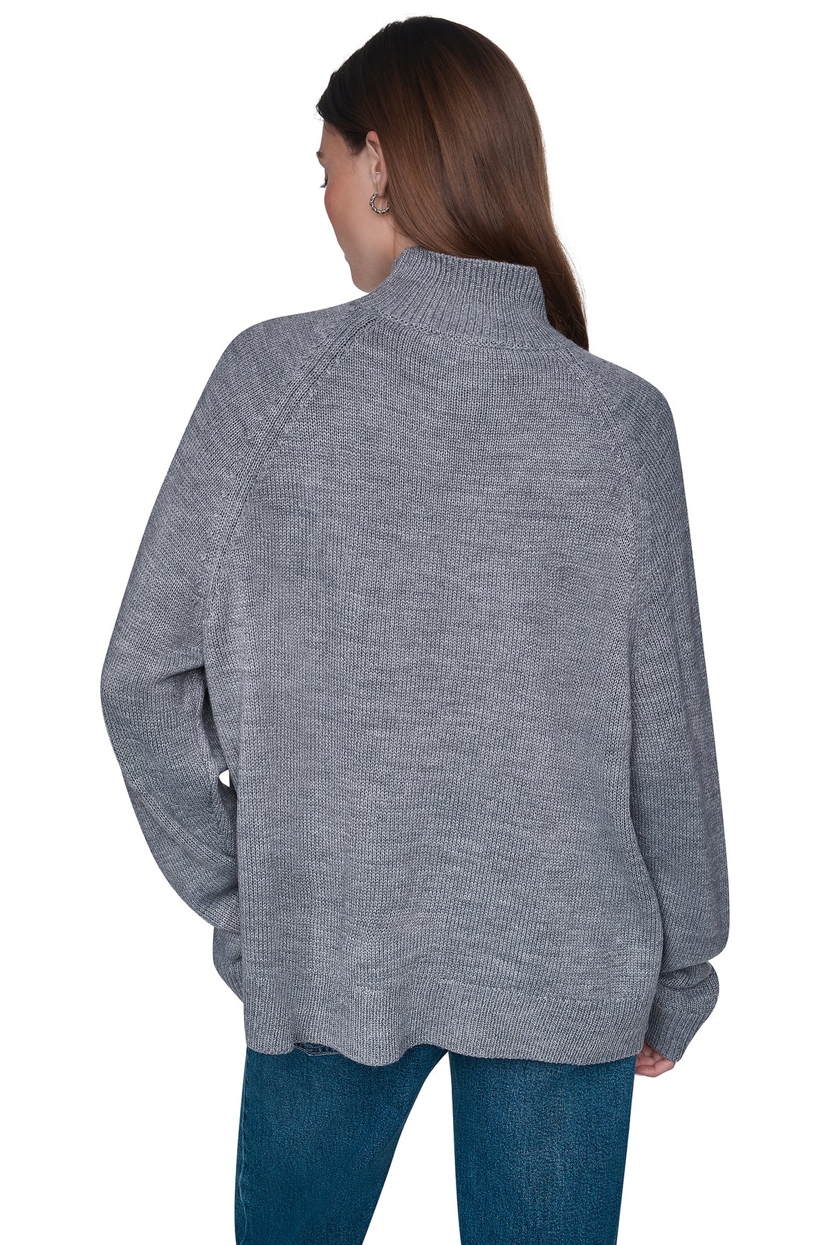OVERSIZED MOCK NECK LOGO SWEATER VIEW 2