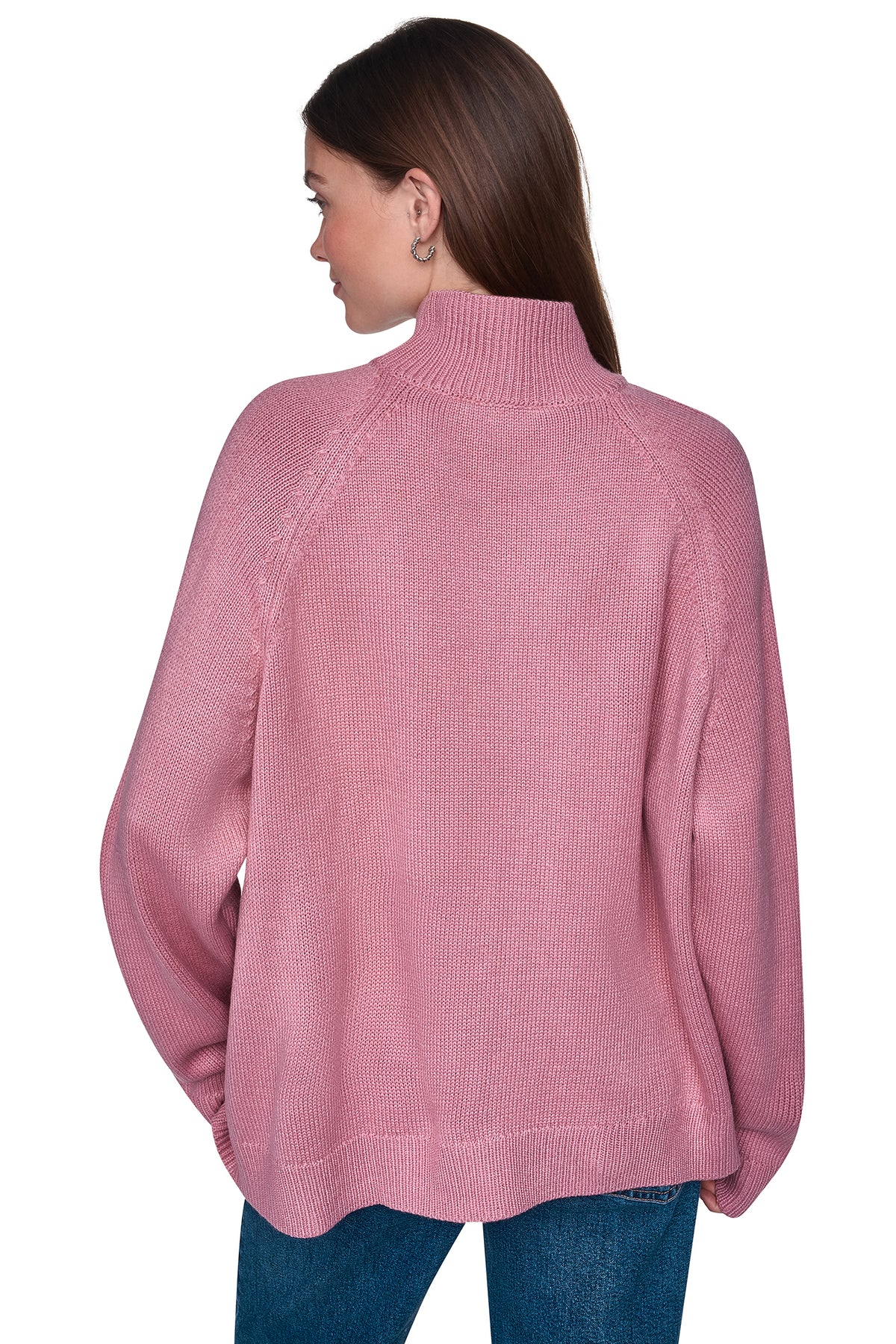 OVERSIZED MOCK NECK LOGO SWEATER VIEW 2