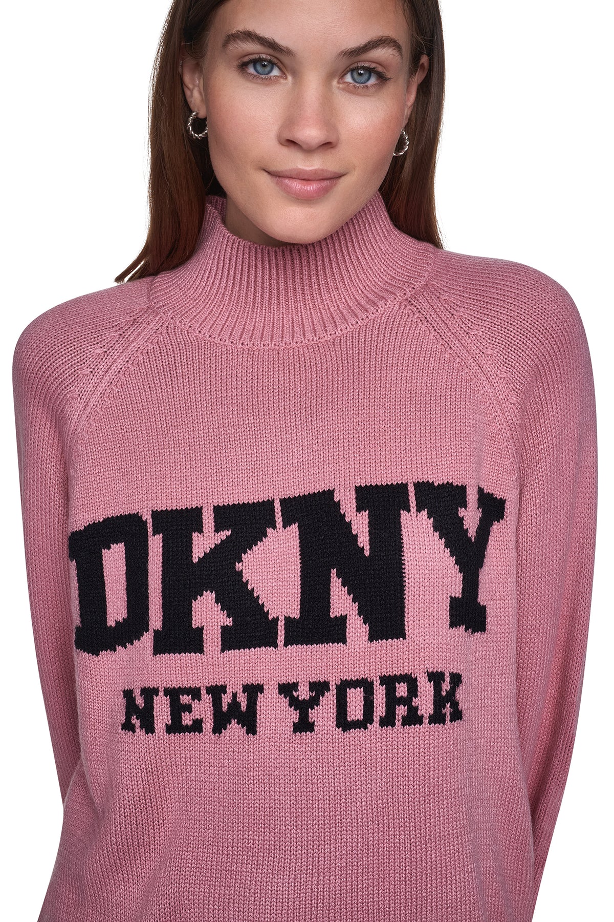 OVERSIZED MOCK NECK LOGO SWEATER VIEW 2