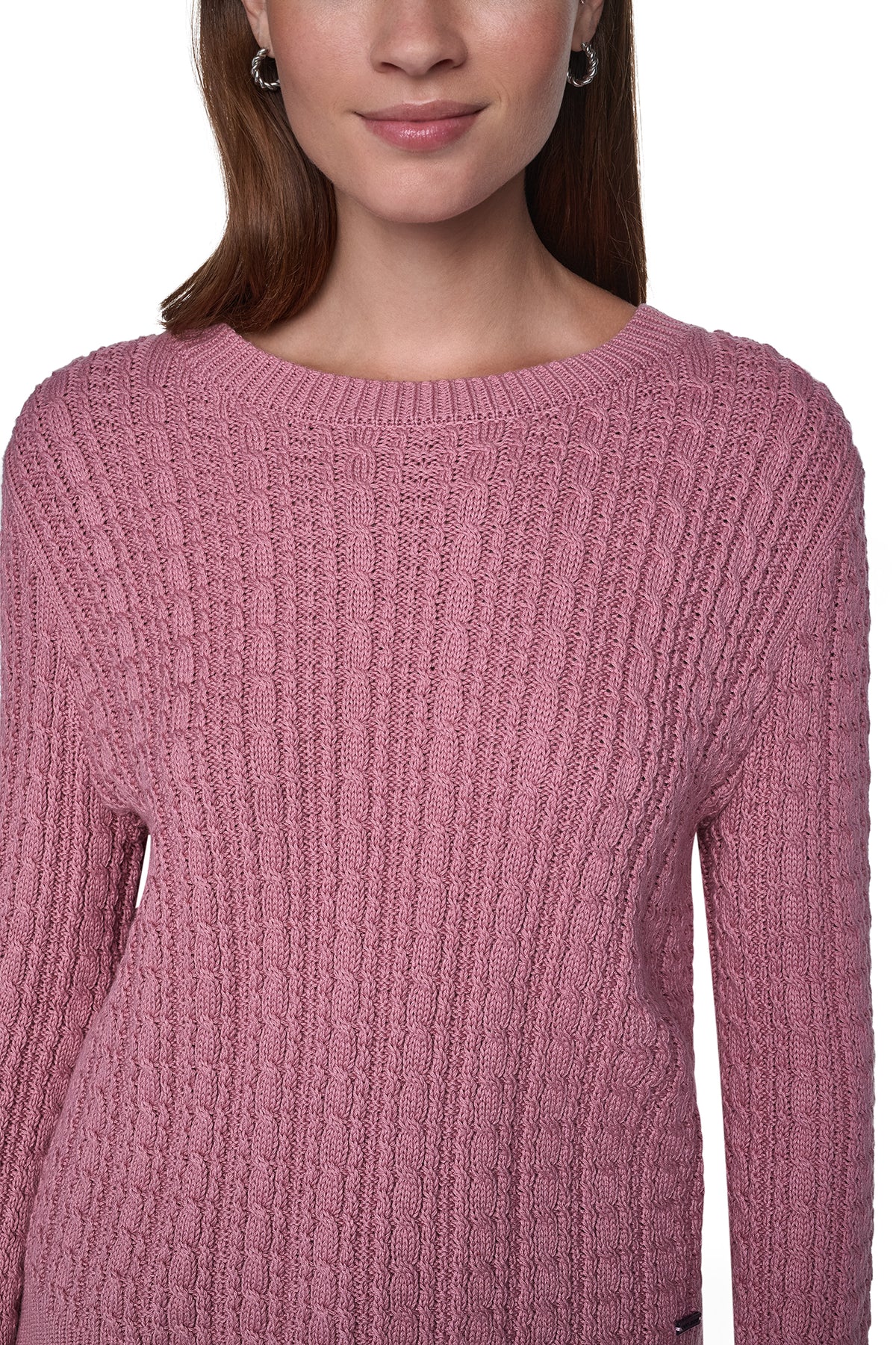 BELL CUFF CABLE SWEATER VIEW 2