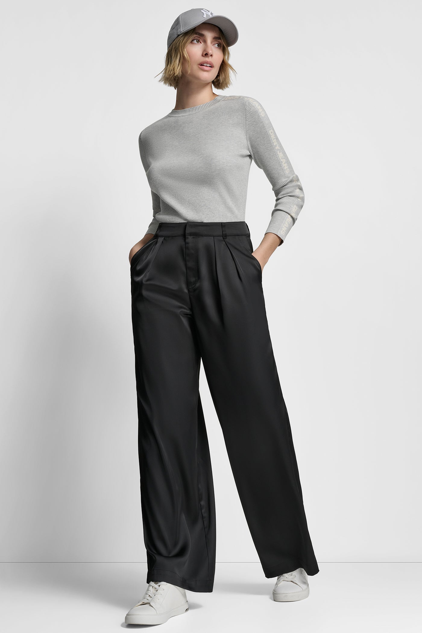 HIGH RISE PLEATED WIDE LEG TROUSER VIEW 7 | Pants & Denim