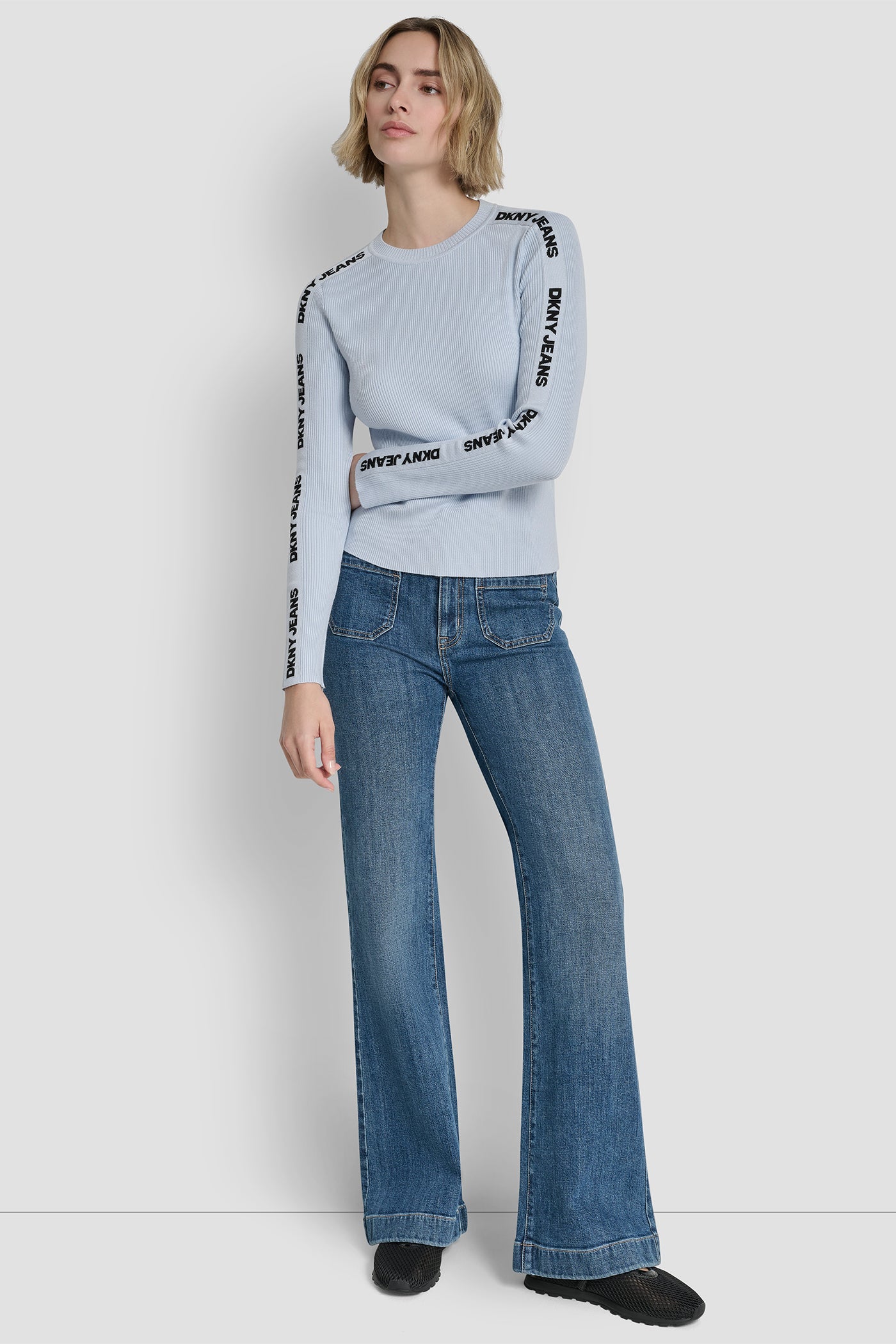 LONG SLEEVE LOGO TRIM SWEATER VIEW 6 | All Products