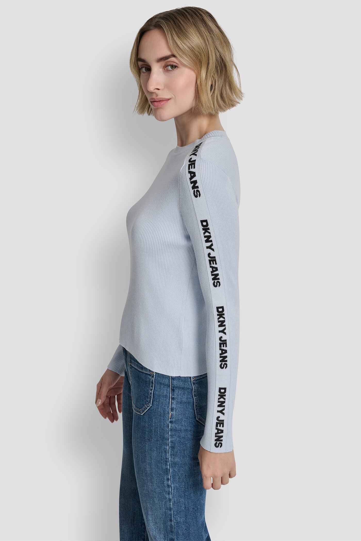LONG SLEEVE LOGO TRIM SWEATER VIEW 4 | All Products