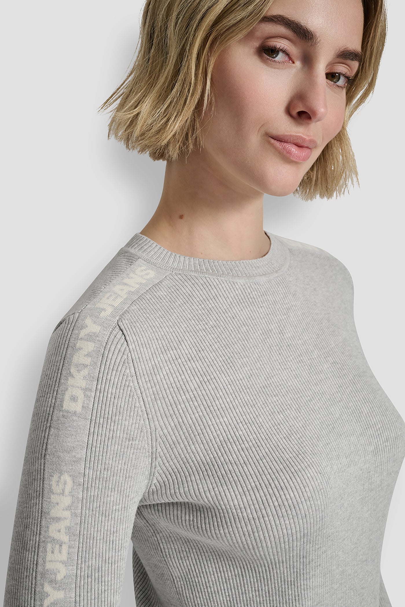 LONG SLEEVE LOGO TRIM SWEATER VIEW 5 | Gifts Under $50