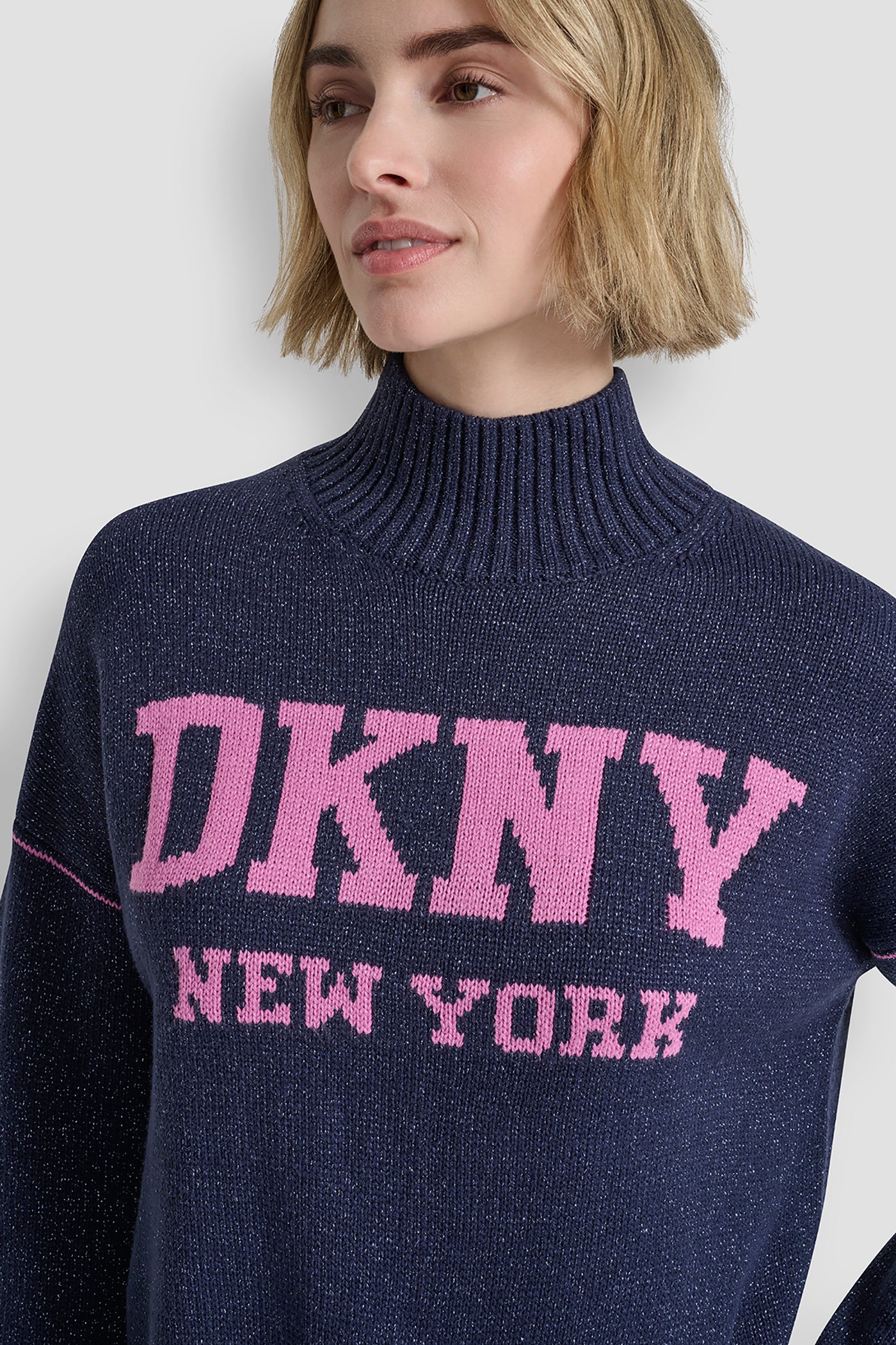 LOGO TURTLENECK HIGH LOW SWEATER VIEW 5 | Gifts Under $50