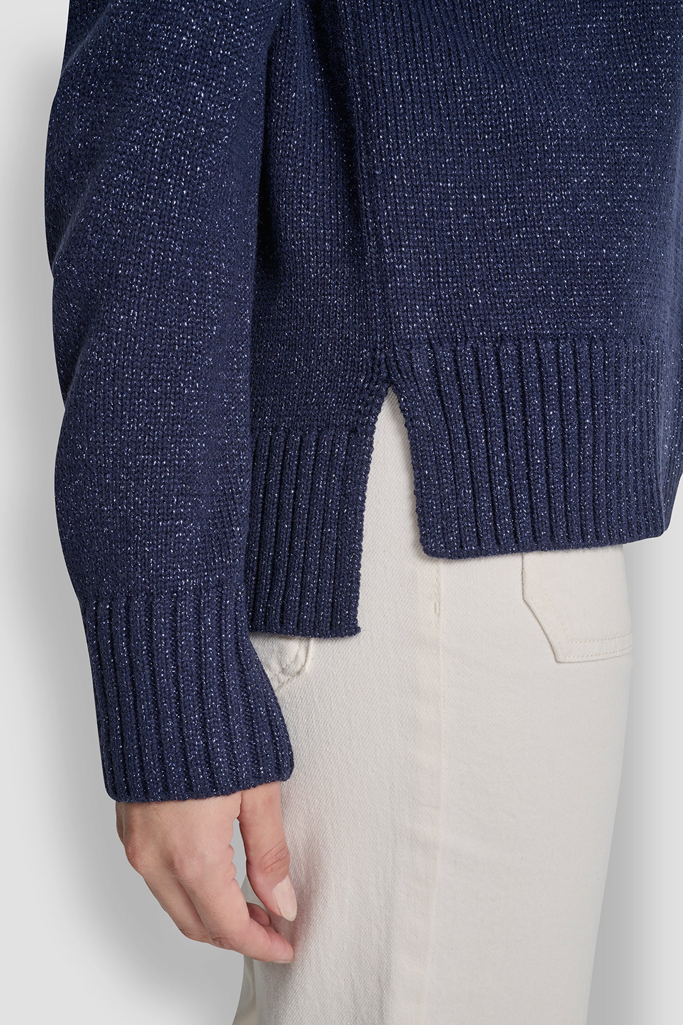 LOGO TURTLENECK HIGH LOW SWEATER VIEW 6 | Gifts Under $50