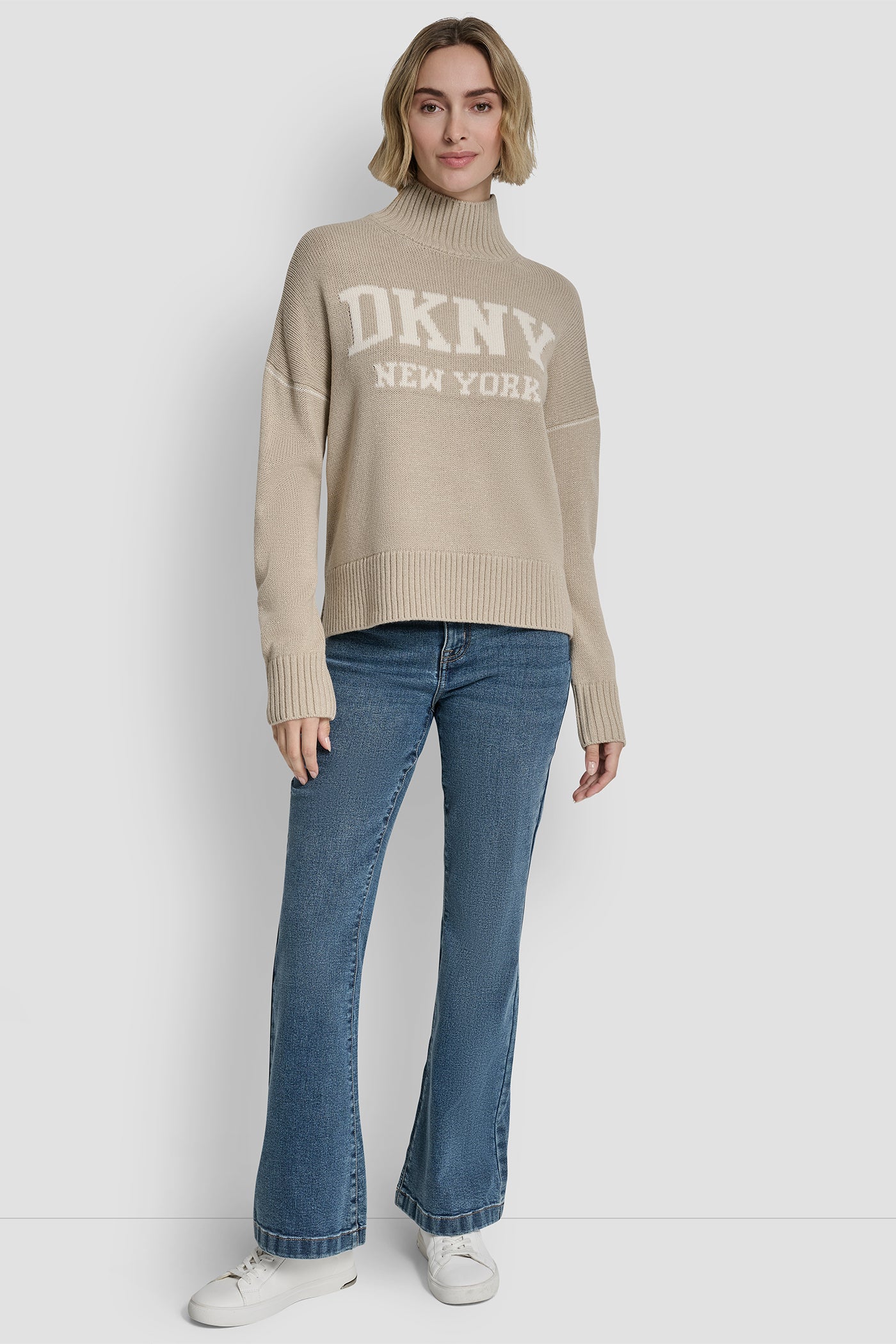 LOGO TURTLENECK HIGH LOW SWEATER VIEW 4 | Holiday Gift Guide