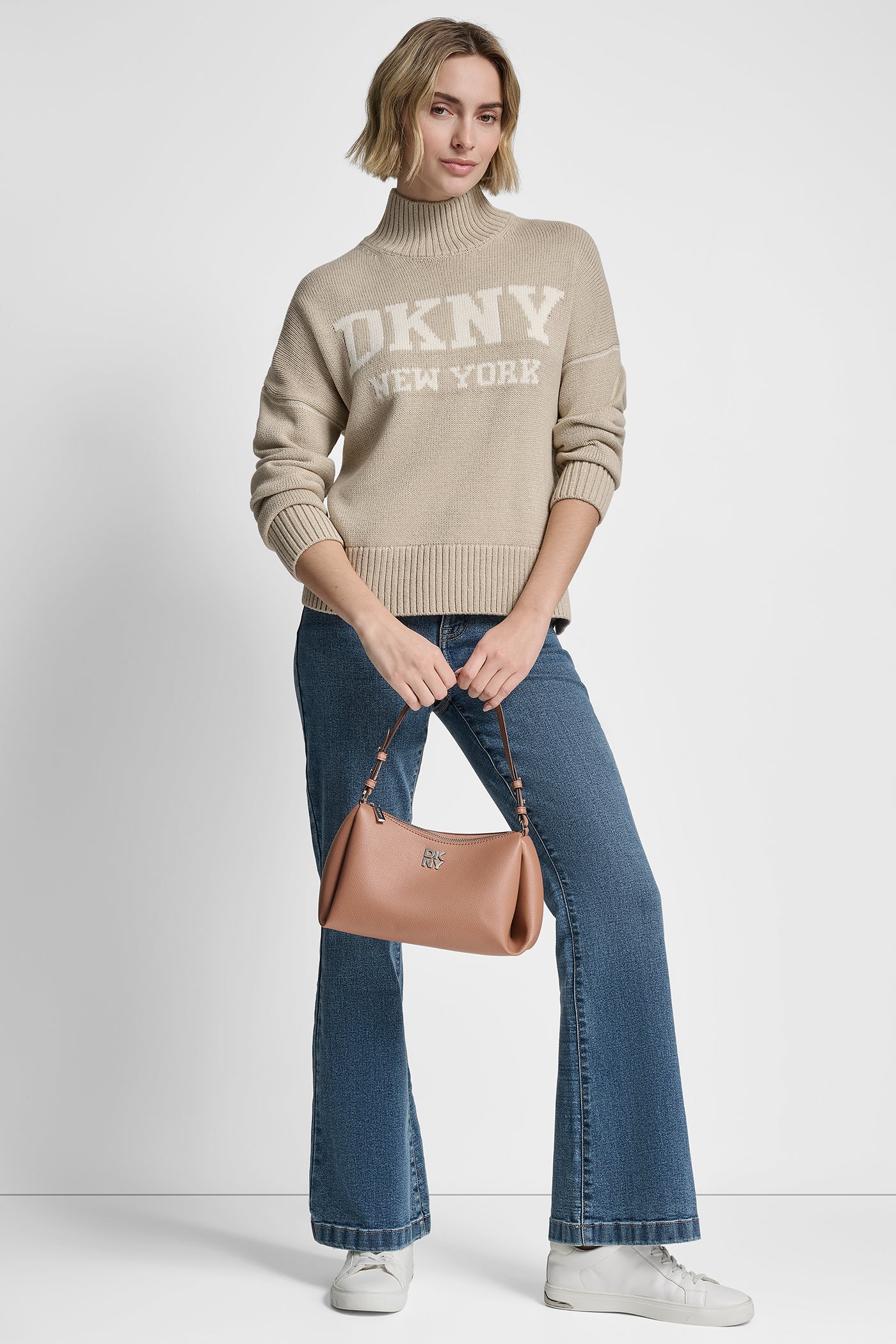 LOGO TURTLENECK HIGH LOW SWEATER VIEW 5 | Holiday Gift Guide