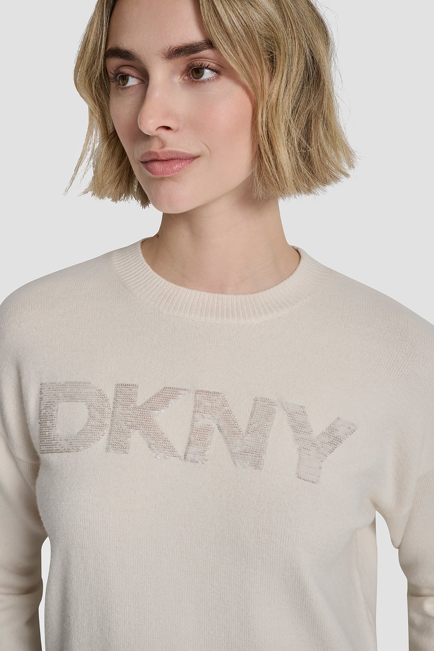 SEQUIN LOGO EMBELLISHED SWEATER VIEW 6