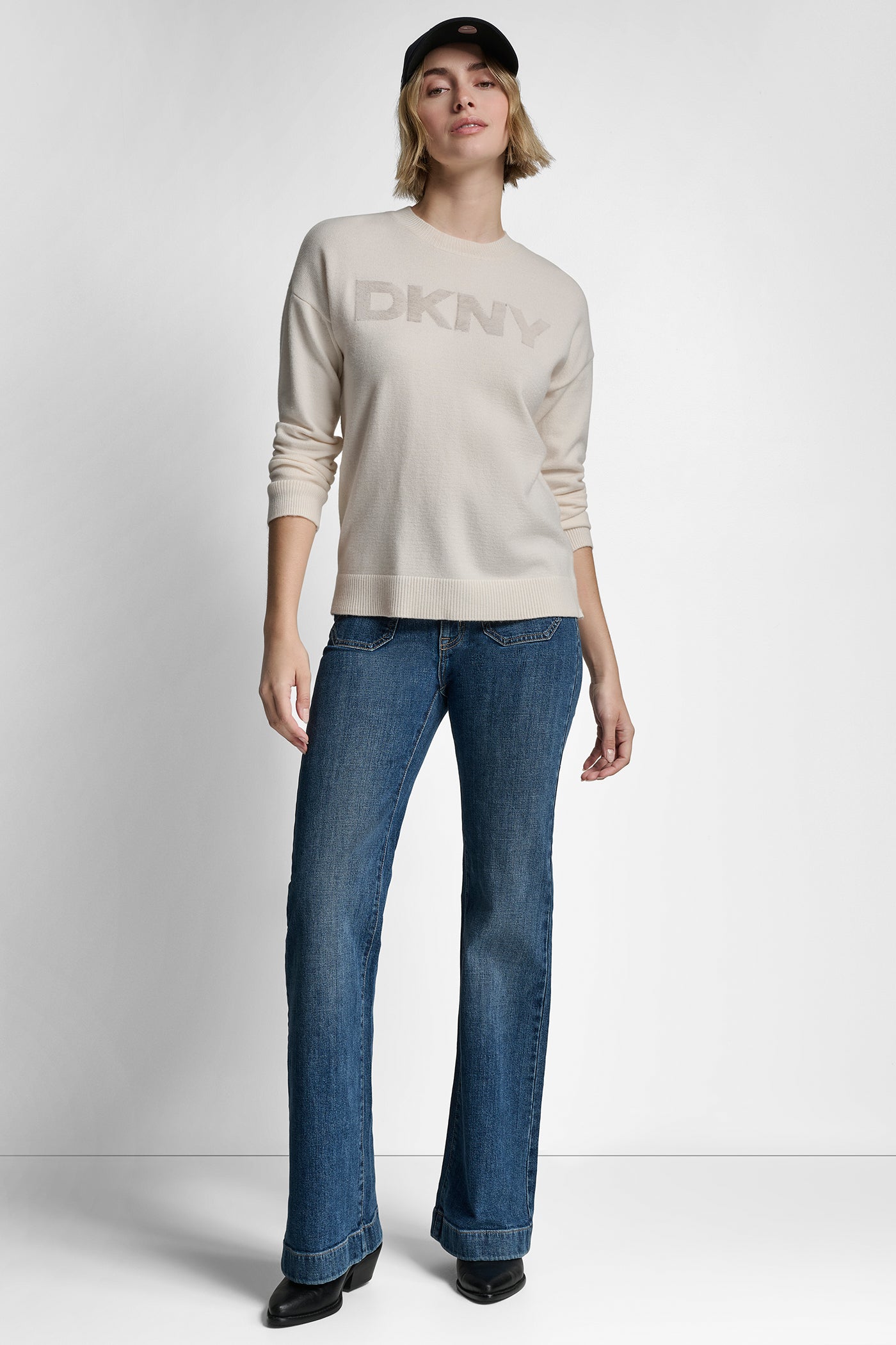 SEQUIN LOGO EMBELLISHED SWEATER VIEW 5