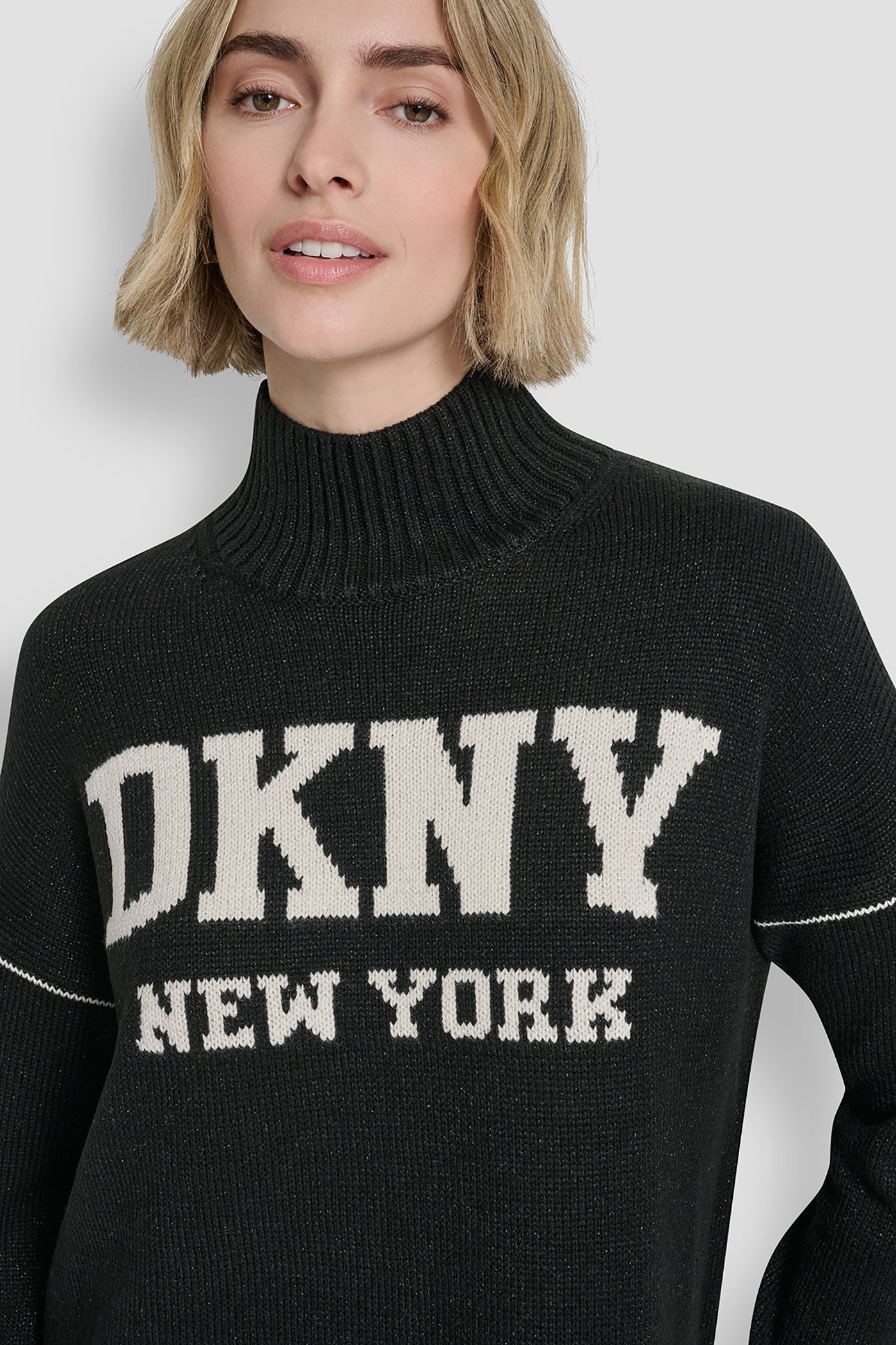 LOGO TURTLENECK HIGH LOW SWEATER VIEW 2