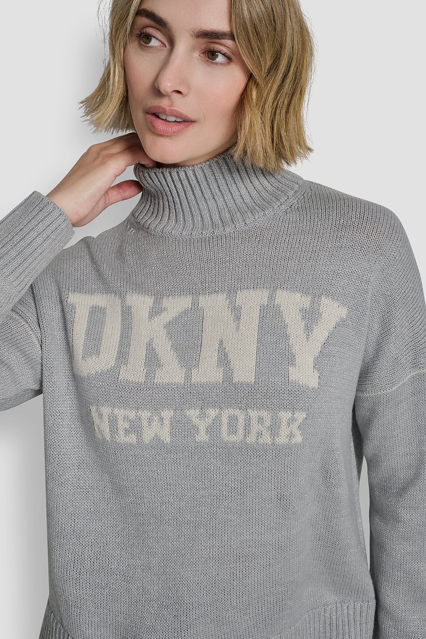 LOGO TURTLENECK HIGH LOW SWEATER VIEW 5 | Gifts Under $50