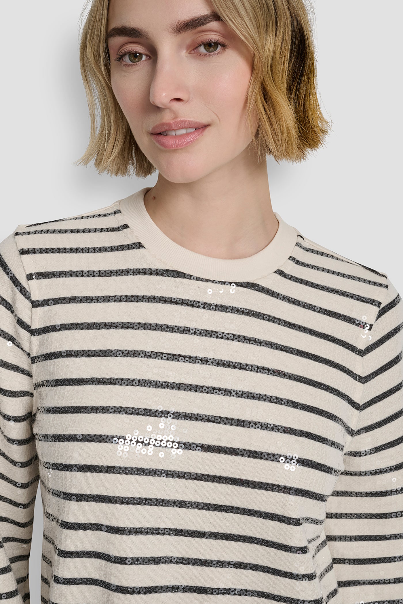 SEQUIN PLEATED SWEATSHIRT DRESS VIEW 6 | SALE CLOTHING